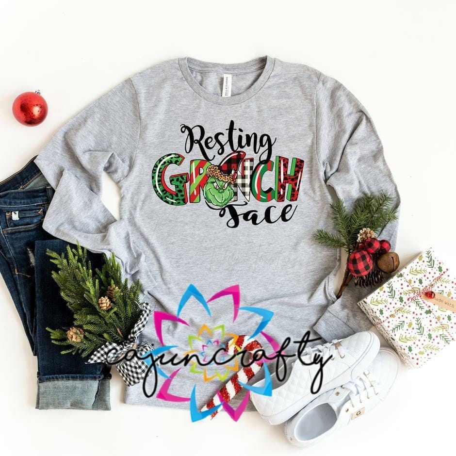 Resting Griinch Face - YOUTH - Unisex Shirt - Matching Set Winter -Christmas - Cute - Funny - Hoildays