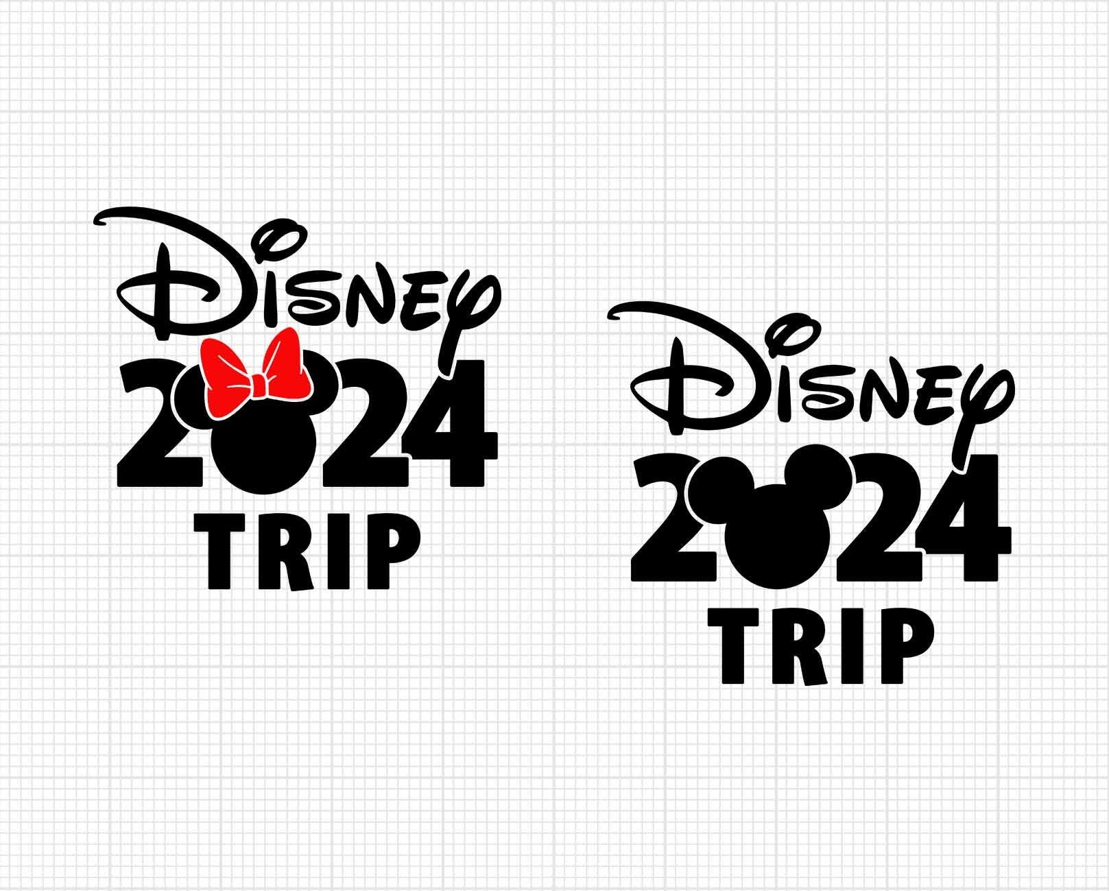 2024 Trip, Family Vacation, Mickey Minnie Mouse, Ears Head Bow, Svg Png Dxf Formats, Cut, Cricut, Silhouette