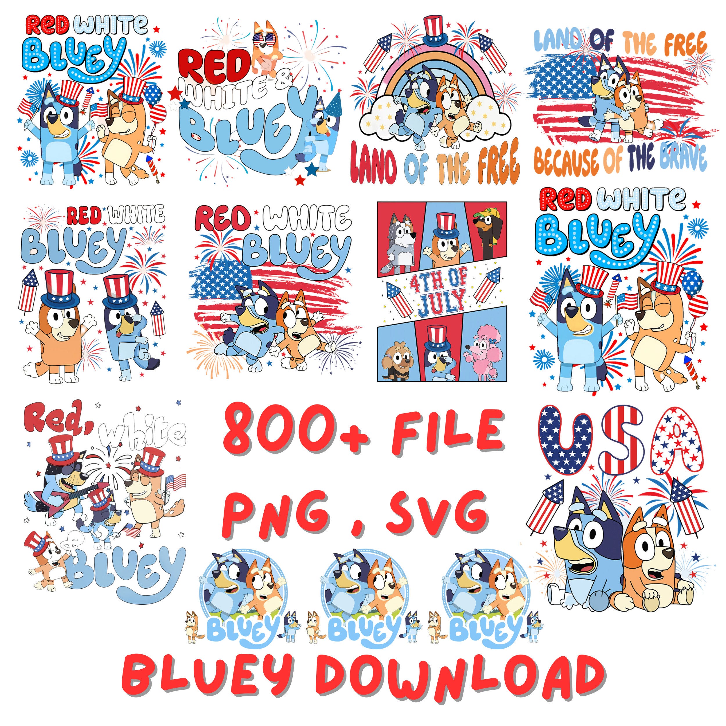 800+ Digital Bluey Files - Perfect for Kids