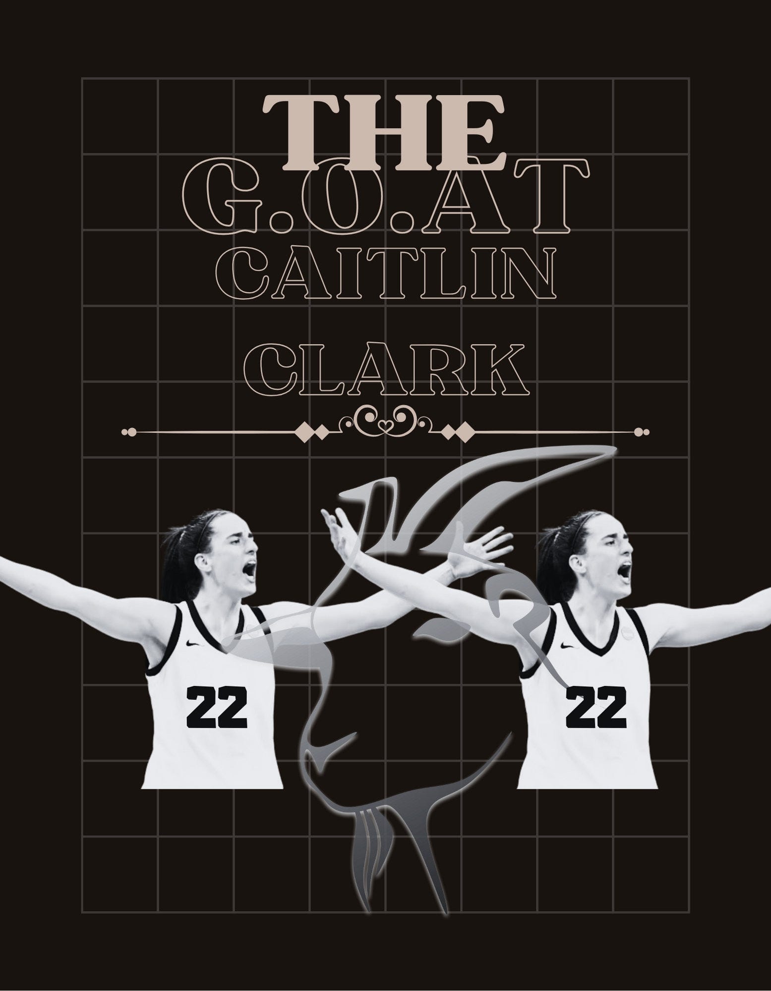 The Goat Caitlin Clark Poster-Wnba, Iowa, Indiana Fever