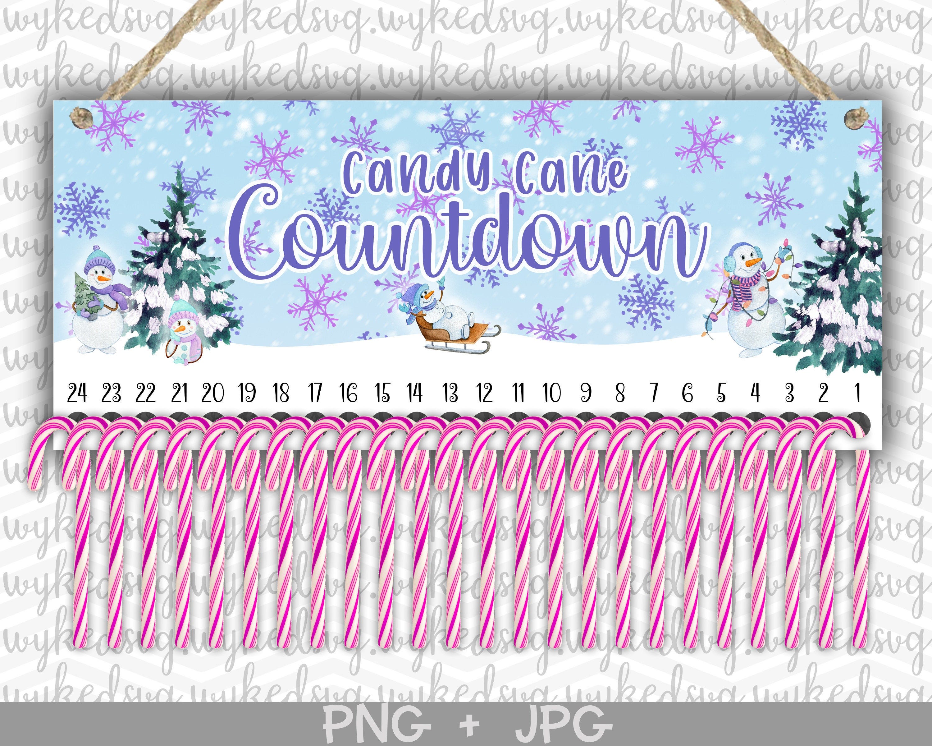 candy cane countdown png, christmas sublimation design, countdown to christmas, candy cane advent, days until christmas, digital template