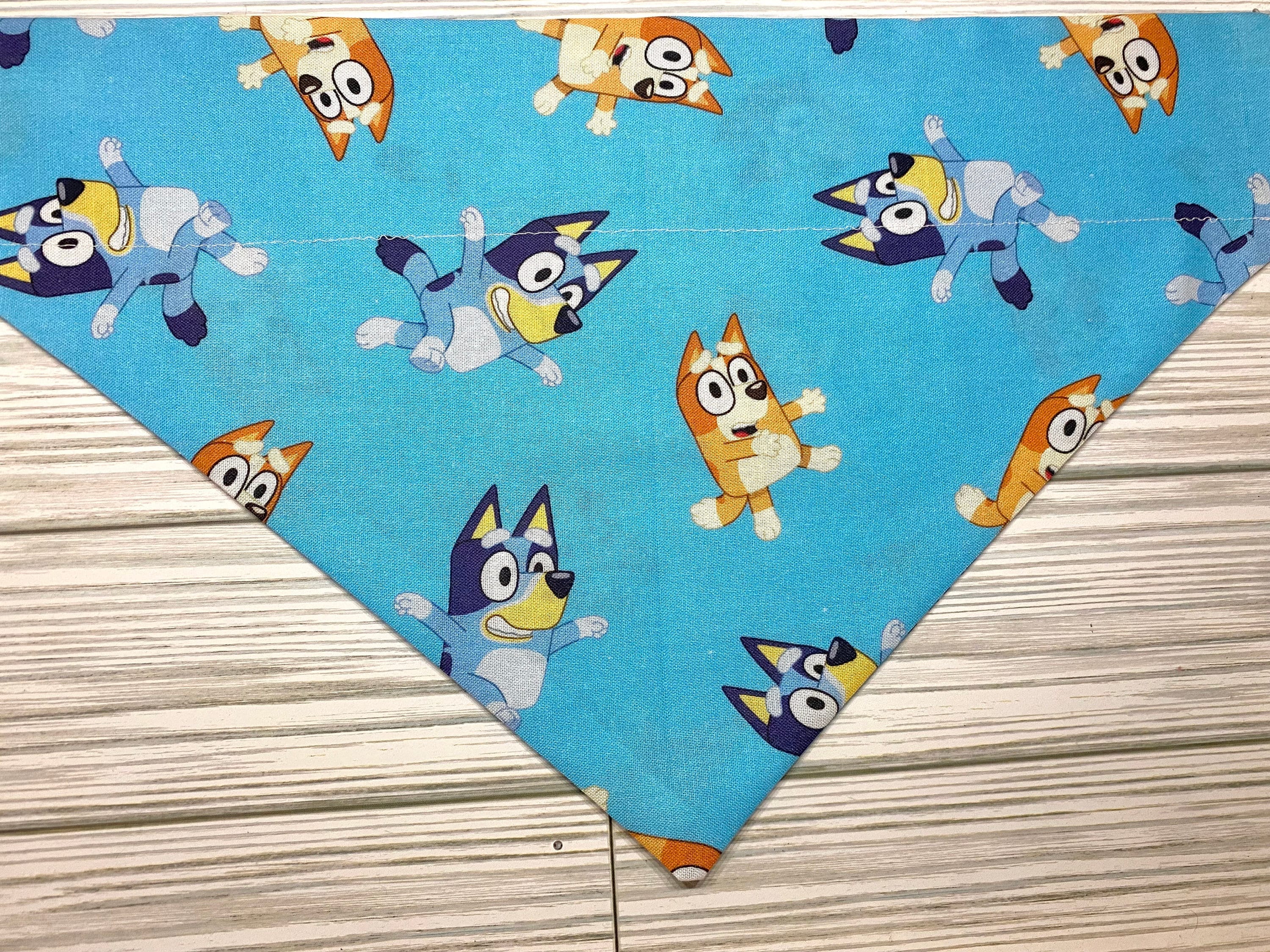 CUSTOM Disney Inspired Bluey, Bingo Kids TV Show (Over the Collar) Dog/Cat Bandana