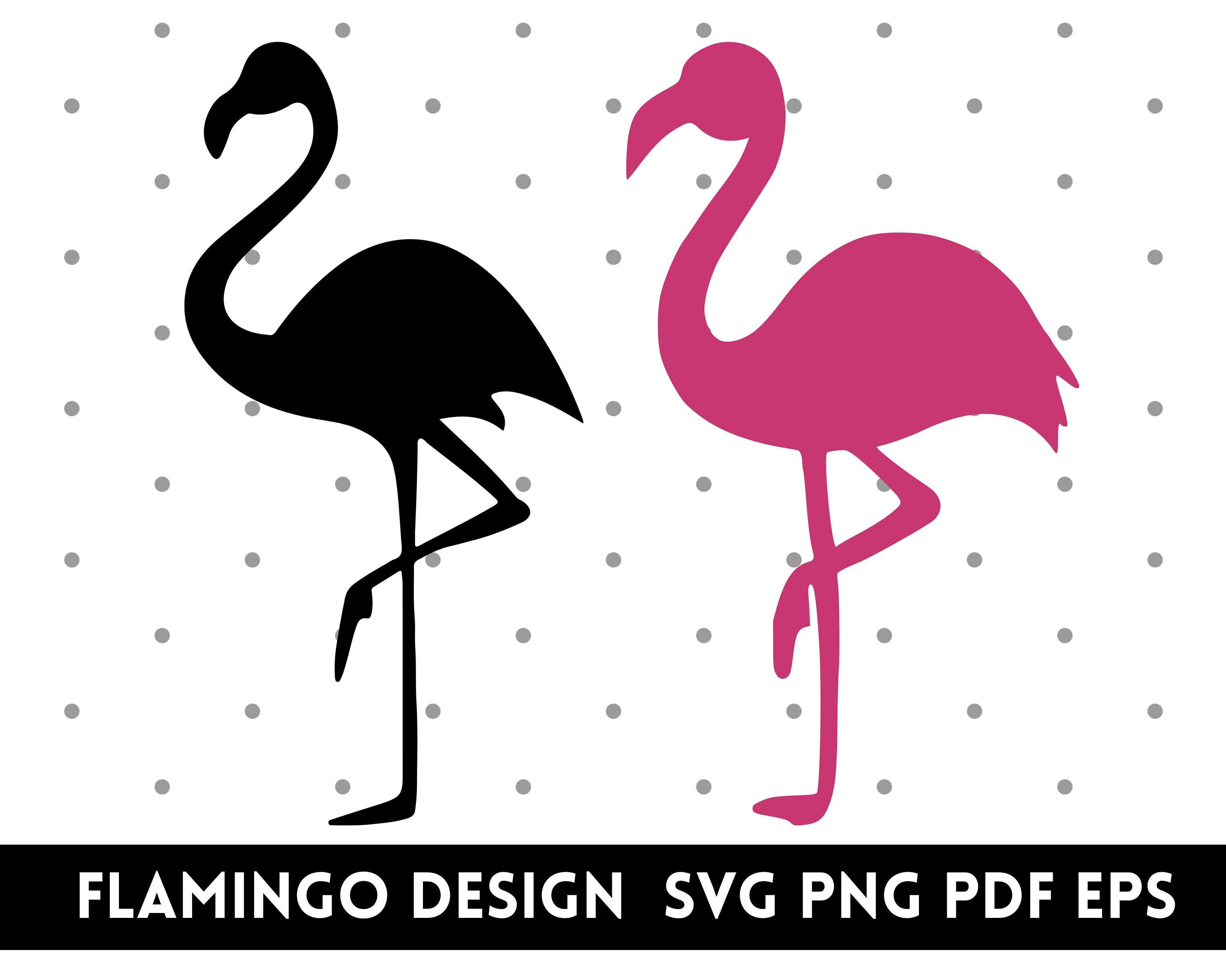 Flamingo SVG, Pink and Black Flamingo Svg, Flamingo Clipart png, Animals Svg, Summer Svg, Instant Download