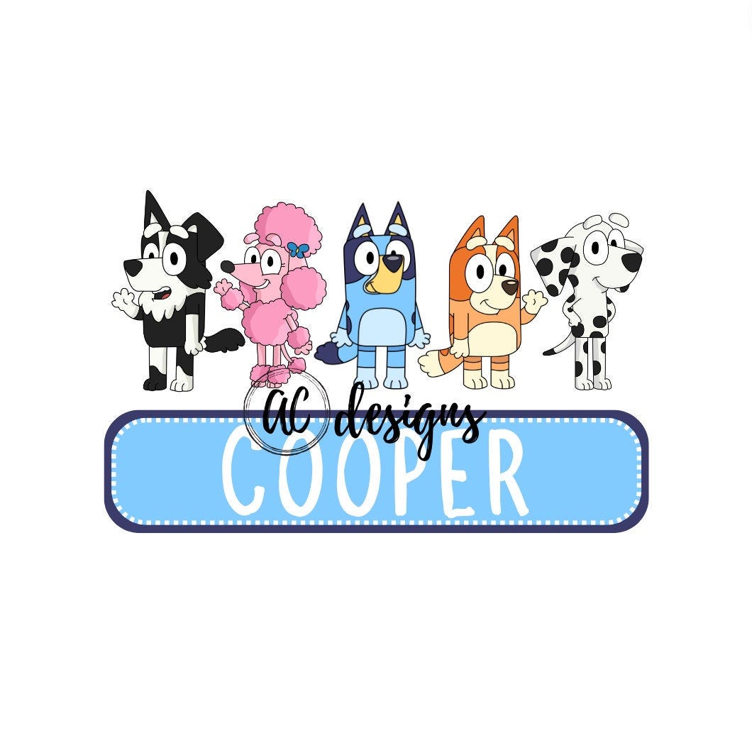 Bluey & Friends Nameplate PNG *BUNDLE*