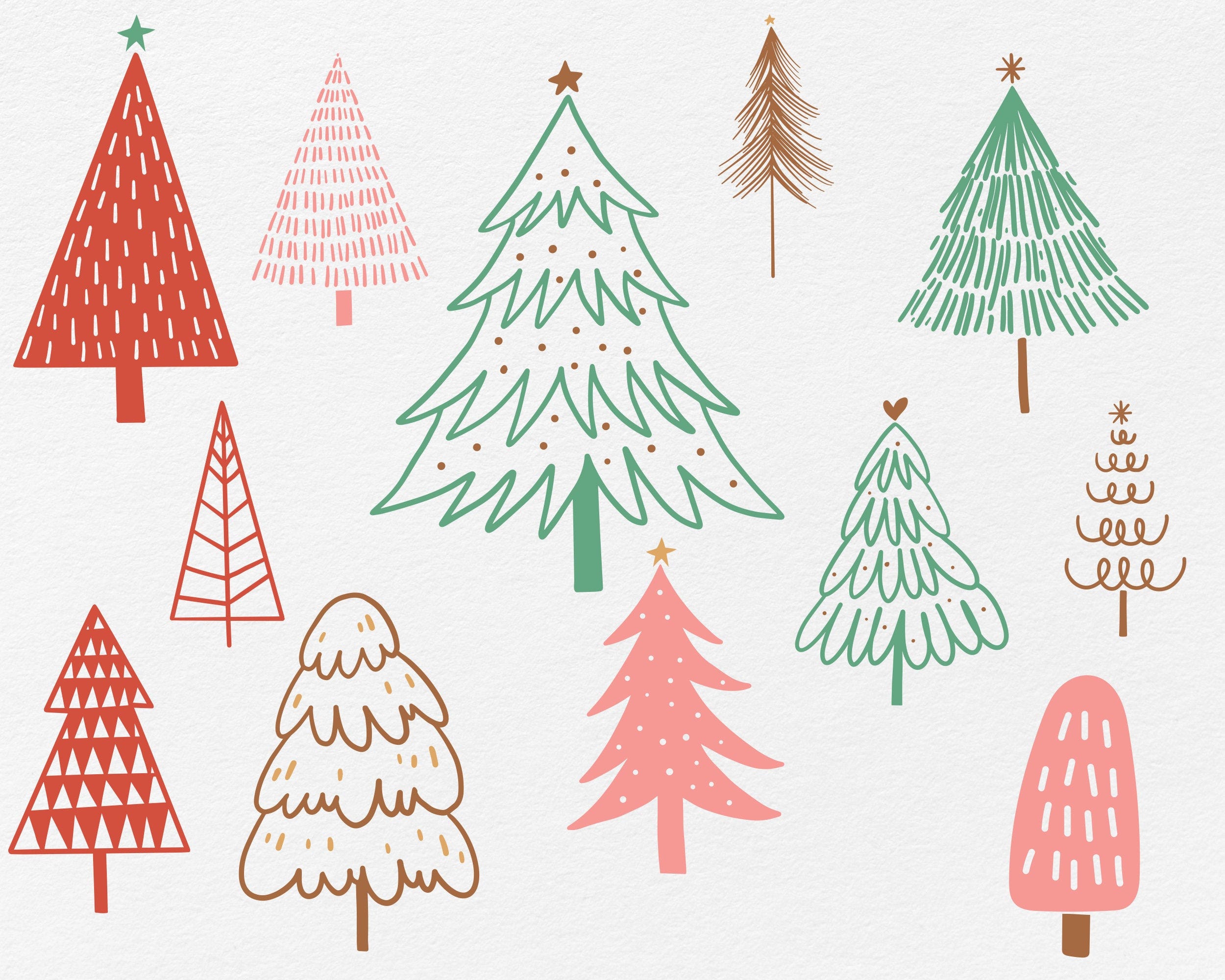 Christmas Tree Svg, Doodle Christmas Tree Svg, Christmas Tree Clipart, Christmas Shirt Svg, Christmas Svg, Hand Drawn Christmas Tree, Cricut