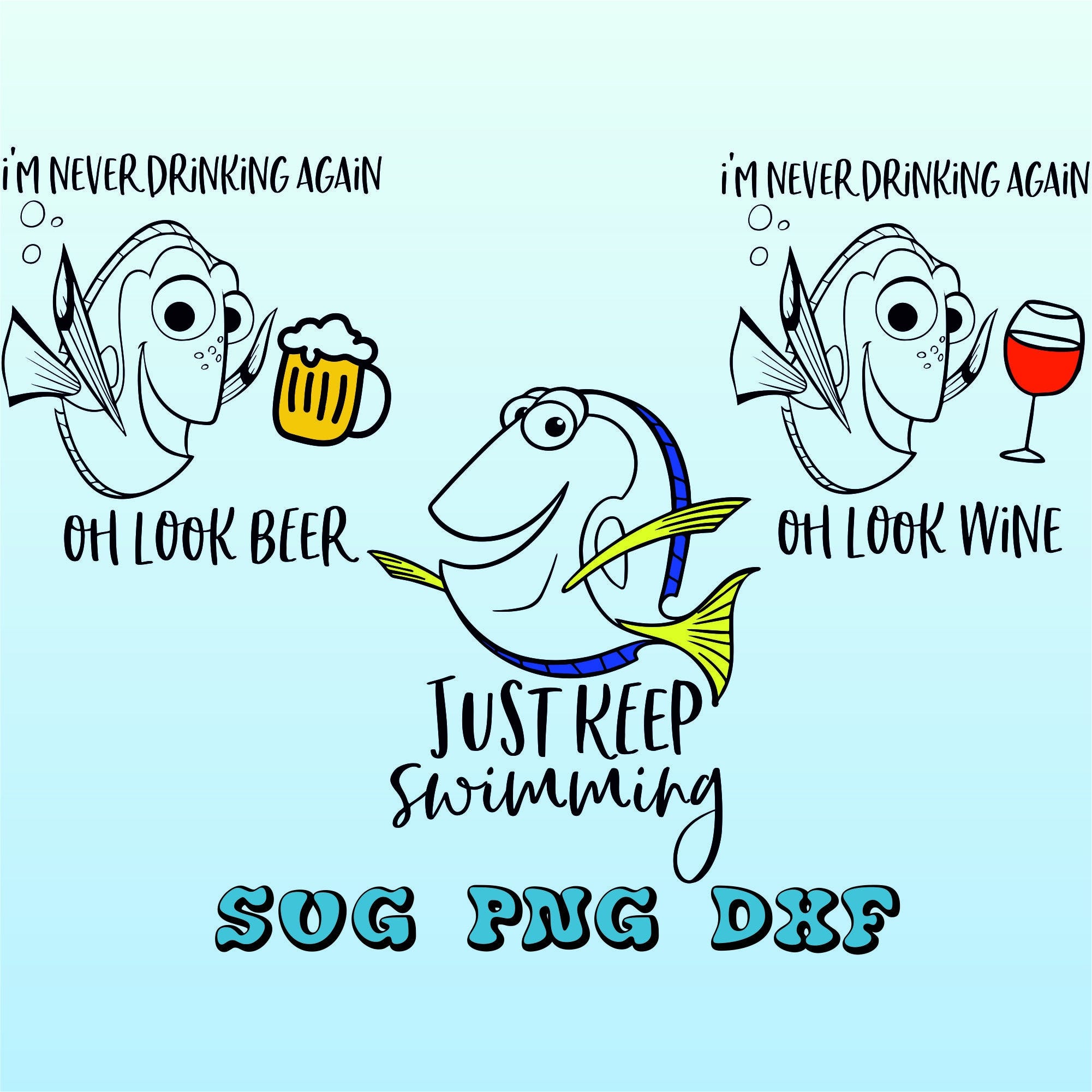 Dory Clipart SVG Instant Download PNG SVG Dxf, DisneySvg, Dory I