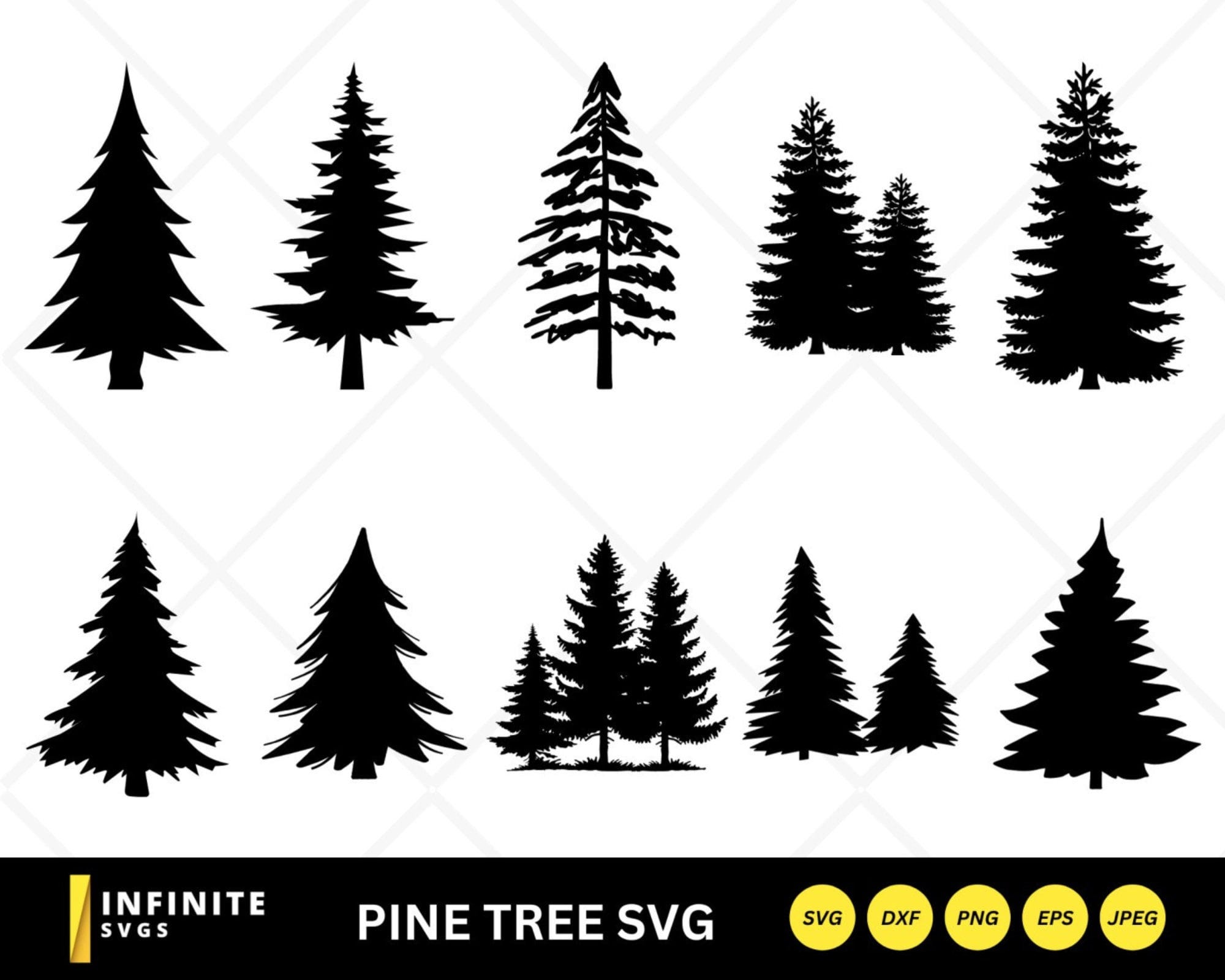 Pine Tree Svg - Tree Svg - Forest - Forest Svg - Svg for Cricut Files - pine tree png - Christmas Tree - Winter Forest, Instant Download