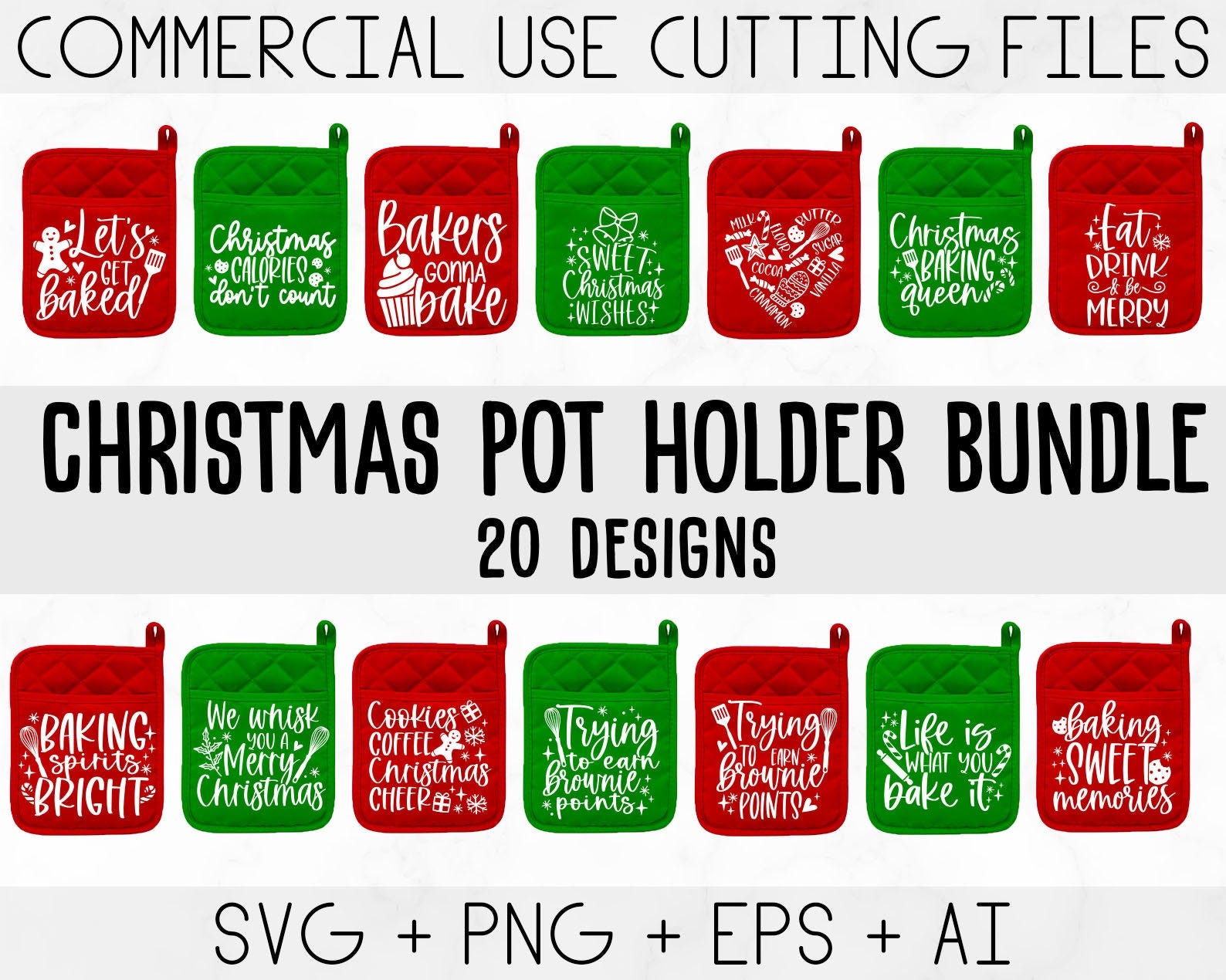 Christmas Pot Holder SVG Bundle, Potholder svg, Christmas svg, Oven Mitt SVG, Kitchen SVG, Baking Svg, Funny Kitchen Quotes, Cut File Cricut