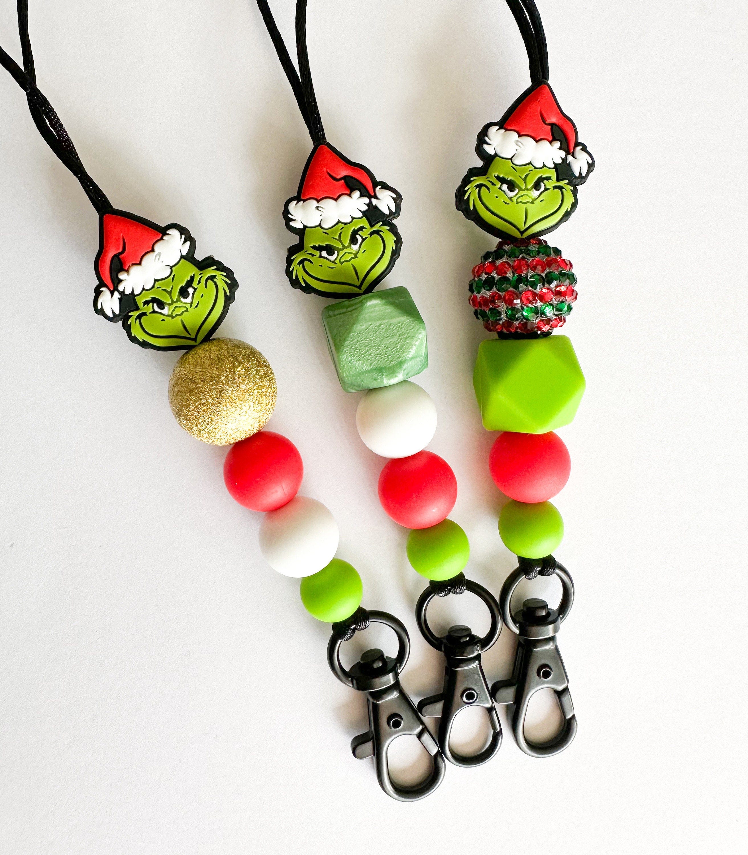 Grinch lanyard / christmas lanyard / cute lanyard / teacher lanyard / teacher accessories