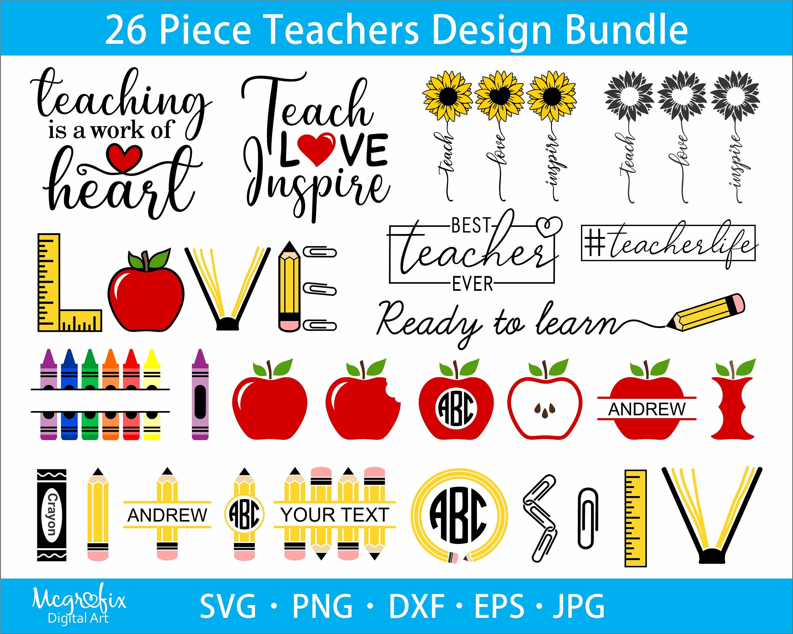 Teacher SVG | Teacher SVG Bundle | Back to School SVG | School Svg | Teacher Quote Svg | Instant download | svg, png, eps, dxf, jpg files.
