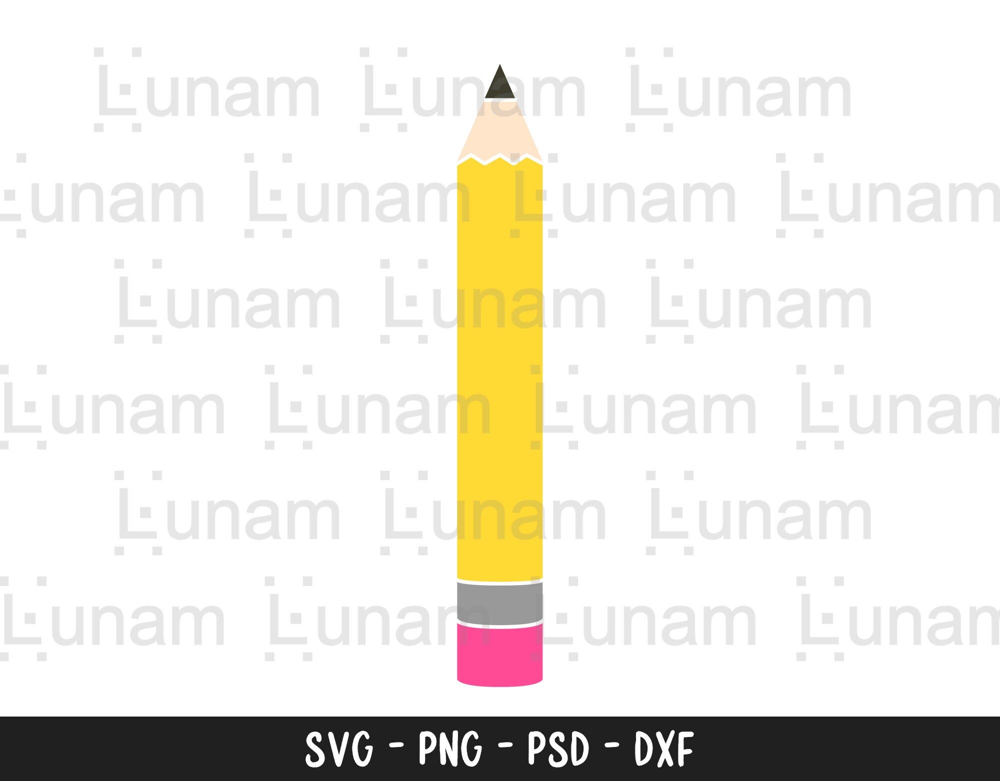 Pencil SVG, Pencil Monogram Svg, School Svg, Teacher Svg, Pencil Clipart, Pencil cut files, School Supply Svg