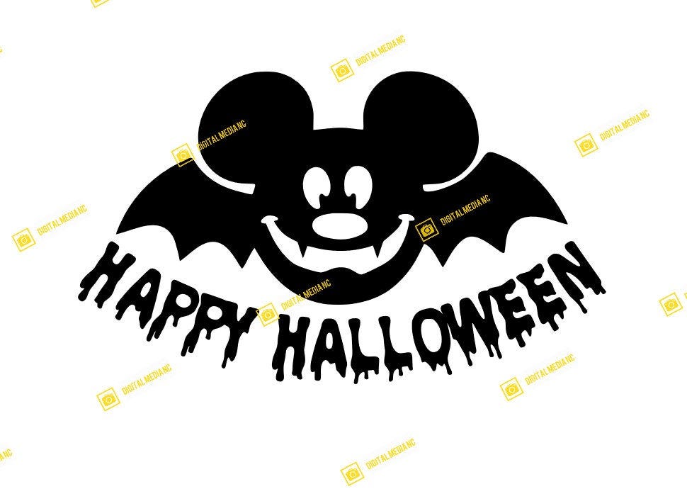 Mickey, Vampire Bat, Halloween, Bat, Castle, Orlando, Dis | PNG | Silhouette Cricut Cutting Ready Instant Download