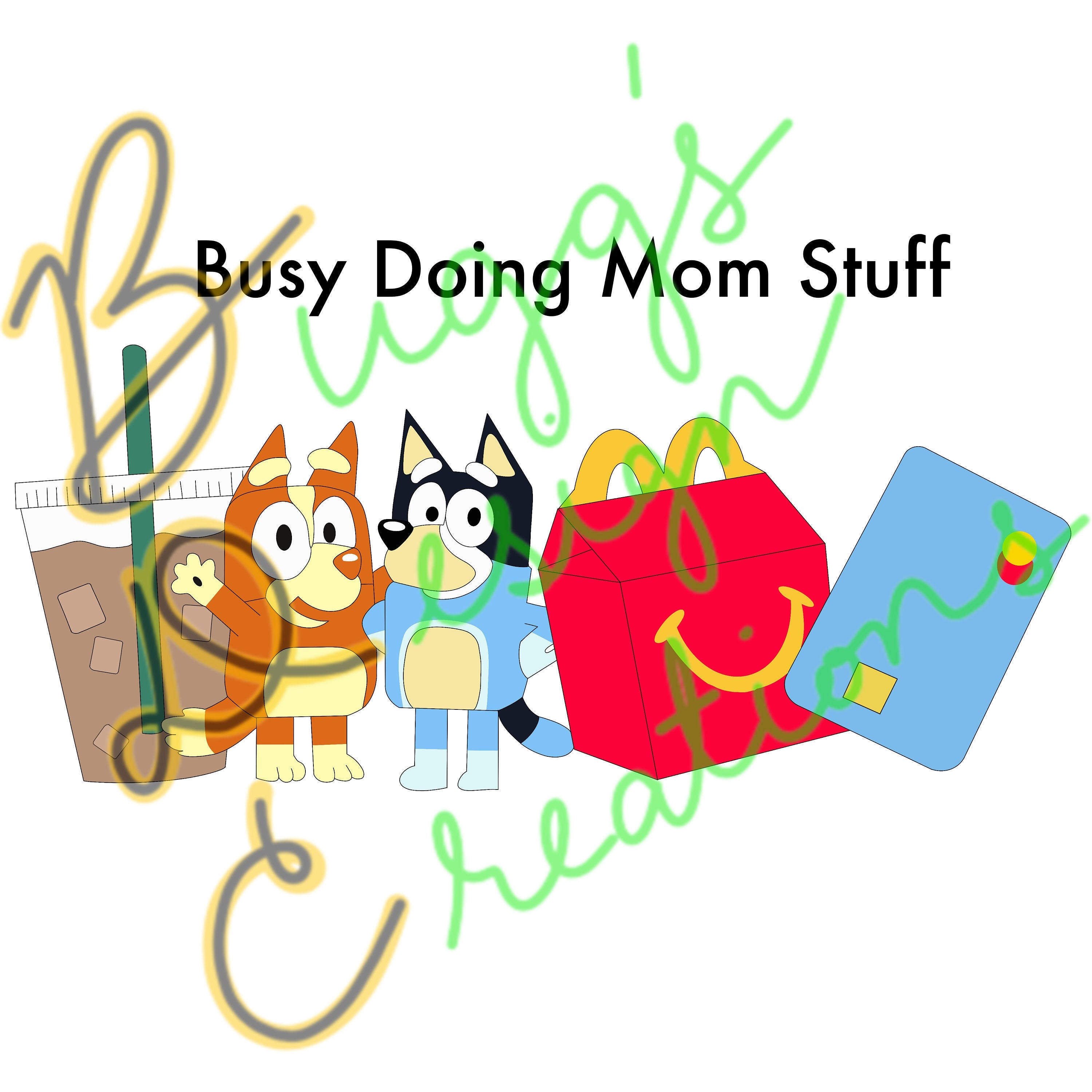 Bluey busy doing mom stuff PNG