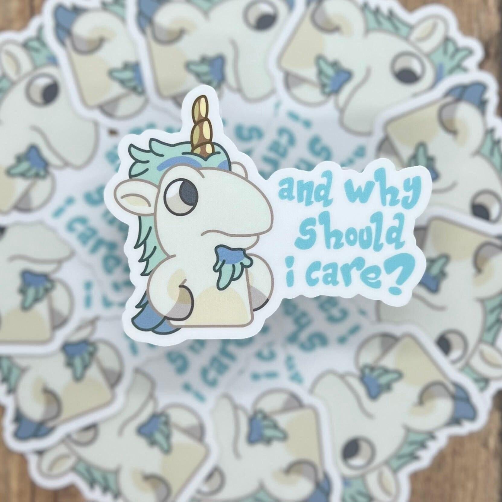 Grumpy Unicorn Puppet Sticker/Decal