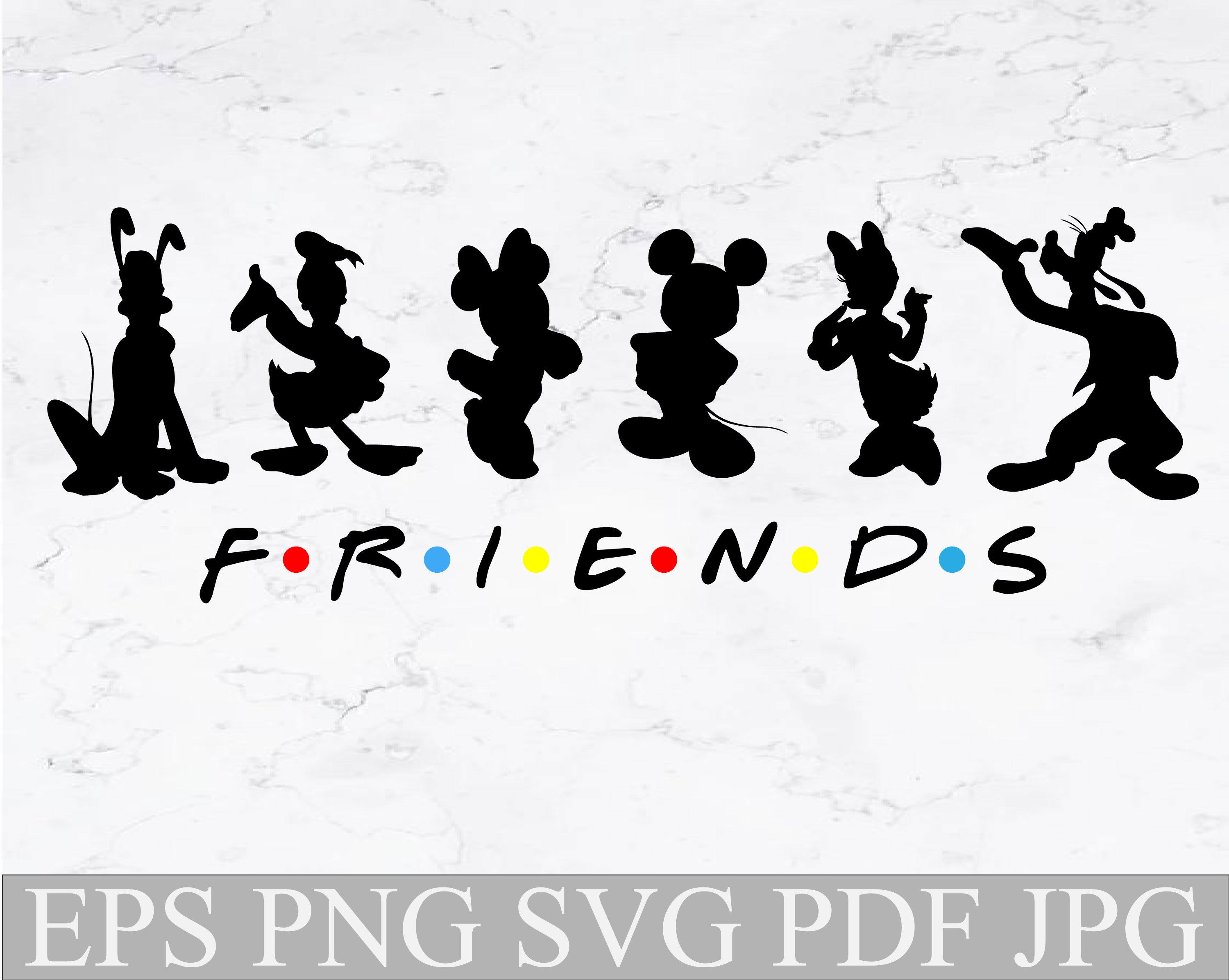 Friends svg, Mouse svg, Donald Duck svg, Daisy Duck svg, Goofy svg,  Pluto svg, Friends logo, Mouse and friends svg,