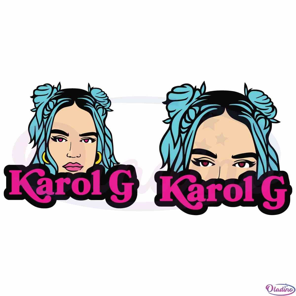 Karol G Heart Eyes Design SVG Digital Files For Cricut Silhouette