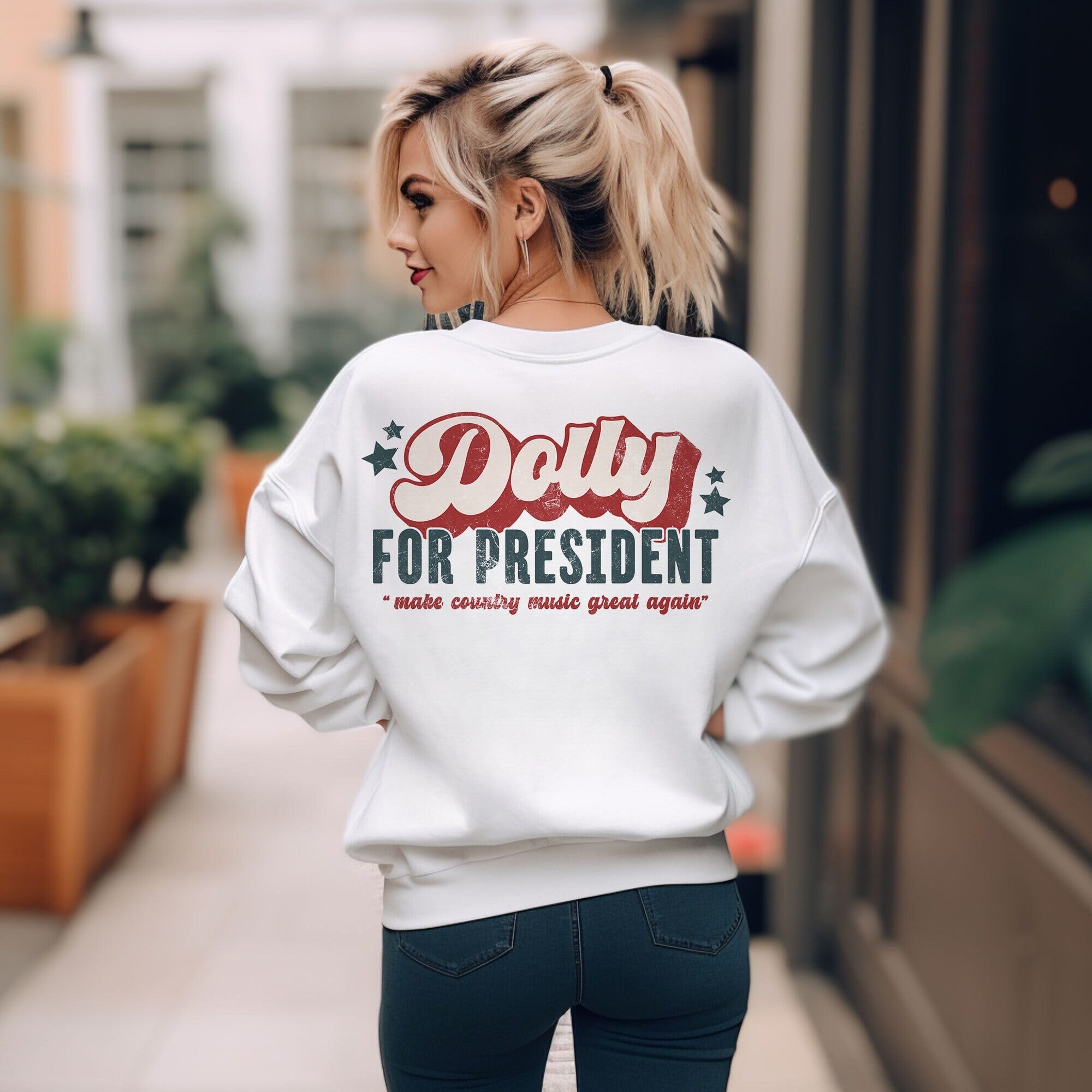 Dolly For President Design File SVG, Retro Png Sublimation, PNG for shirts, decals, cricut, silhouette