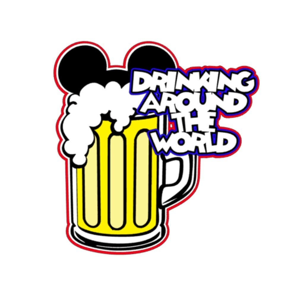 Mouse Epcot Drinking Beer SVG Digital Download digital cutting file (.svg) for Cricut/Silhouette cutting machines