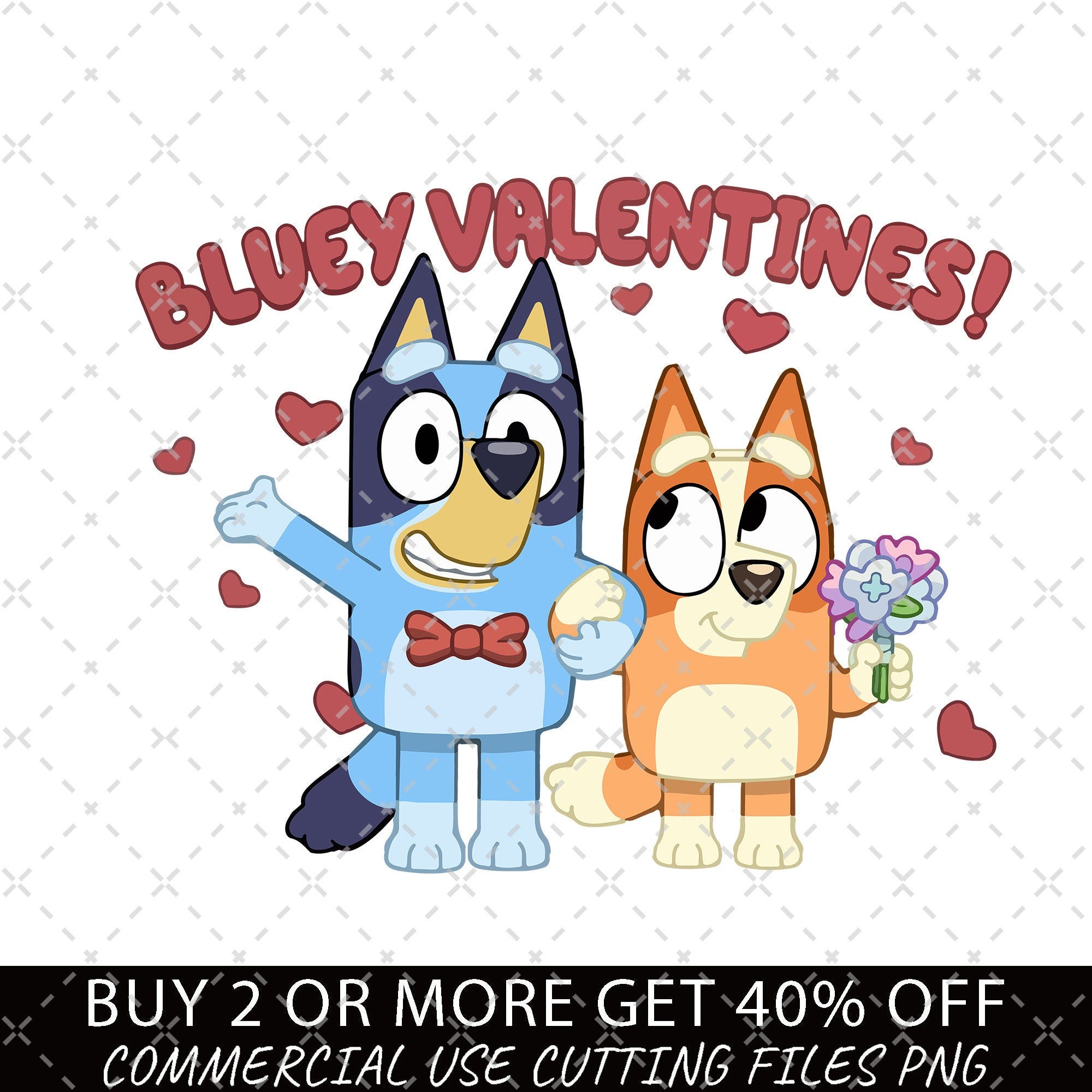 Blue Dog And Bingo Couple 7 PNG, Blue Dog Valentines Day Png, Happy Blue Dog Valentine PNG, Blue Dog Be Mine Valentine PNG