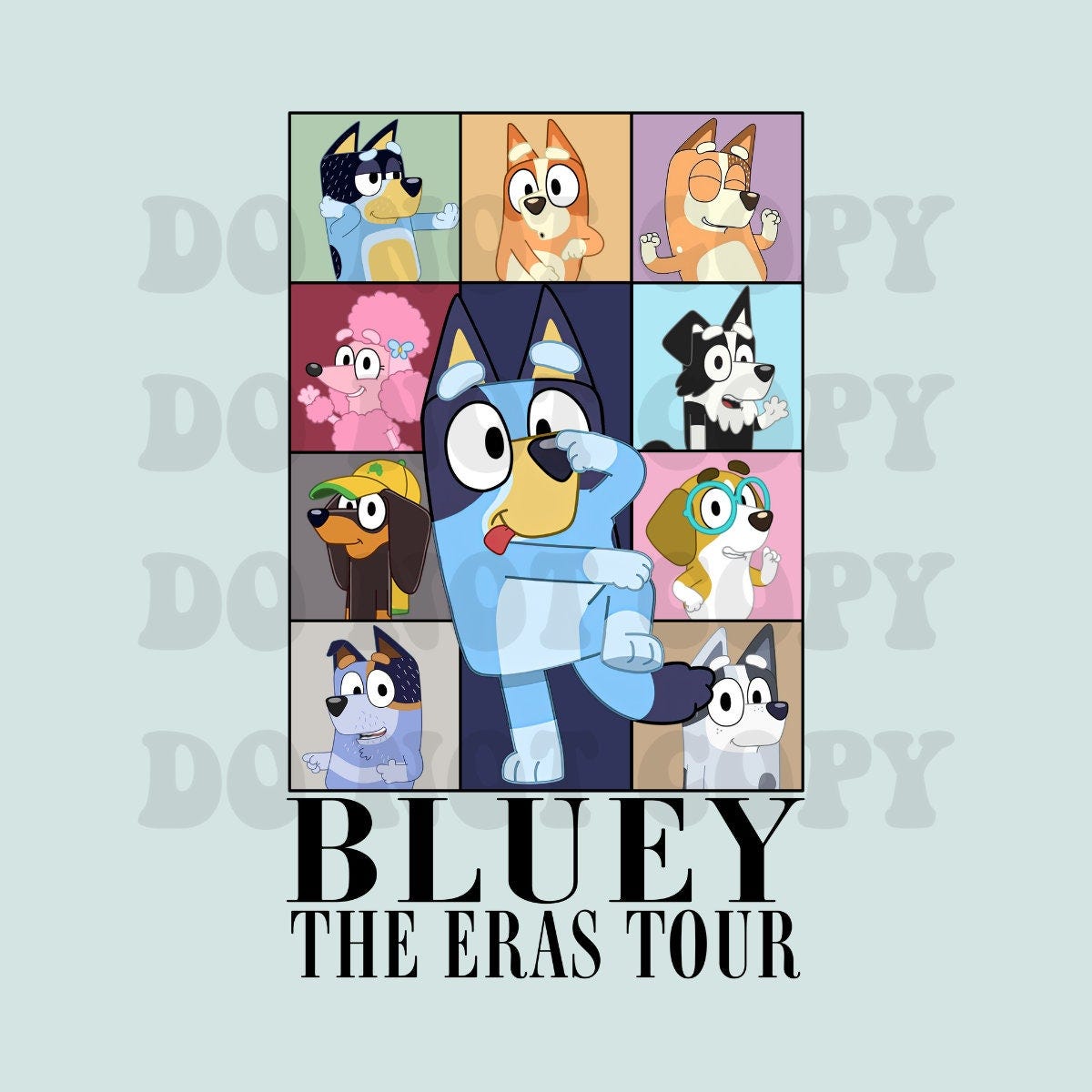 Eras Tour PNG, Blue Bingo PNG, Blue Friends Png, Bluey Birthday Png Trendy, Cute, Digital Download, Sublimation, Dtf, Designs