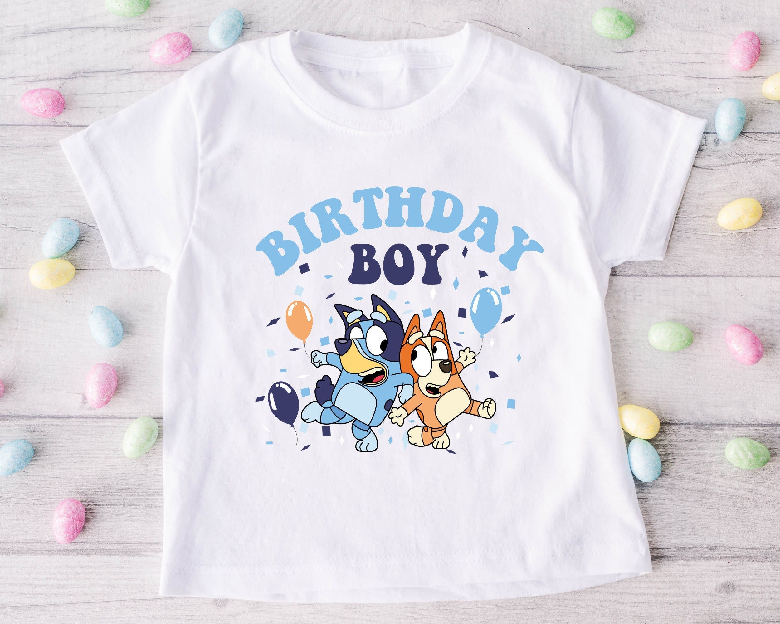 Birthday Boy Shirt, Bluey Birthday Boy Shirt, Bluey Shirt, Funny Bluey Shirt, Personalized Bluey Shirt.