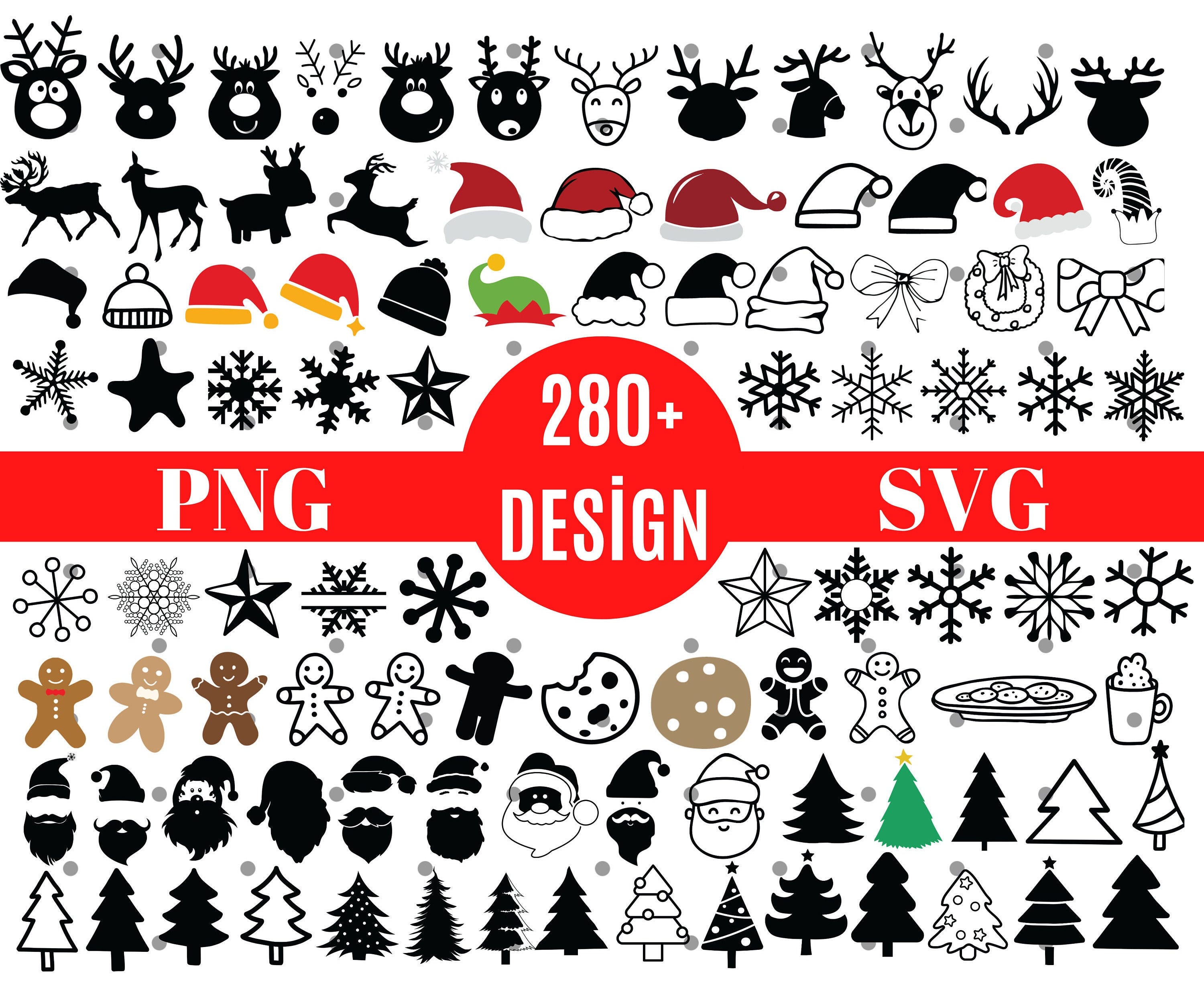 CHRISTMAS SVG Bundle, Christmas Clipart, Christmas svg, Christmas cut file, Christmas Tree Svg, Instant Download
