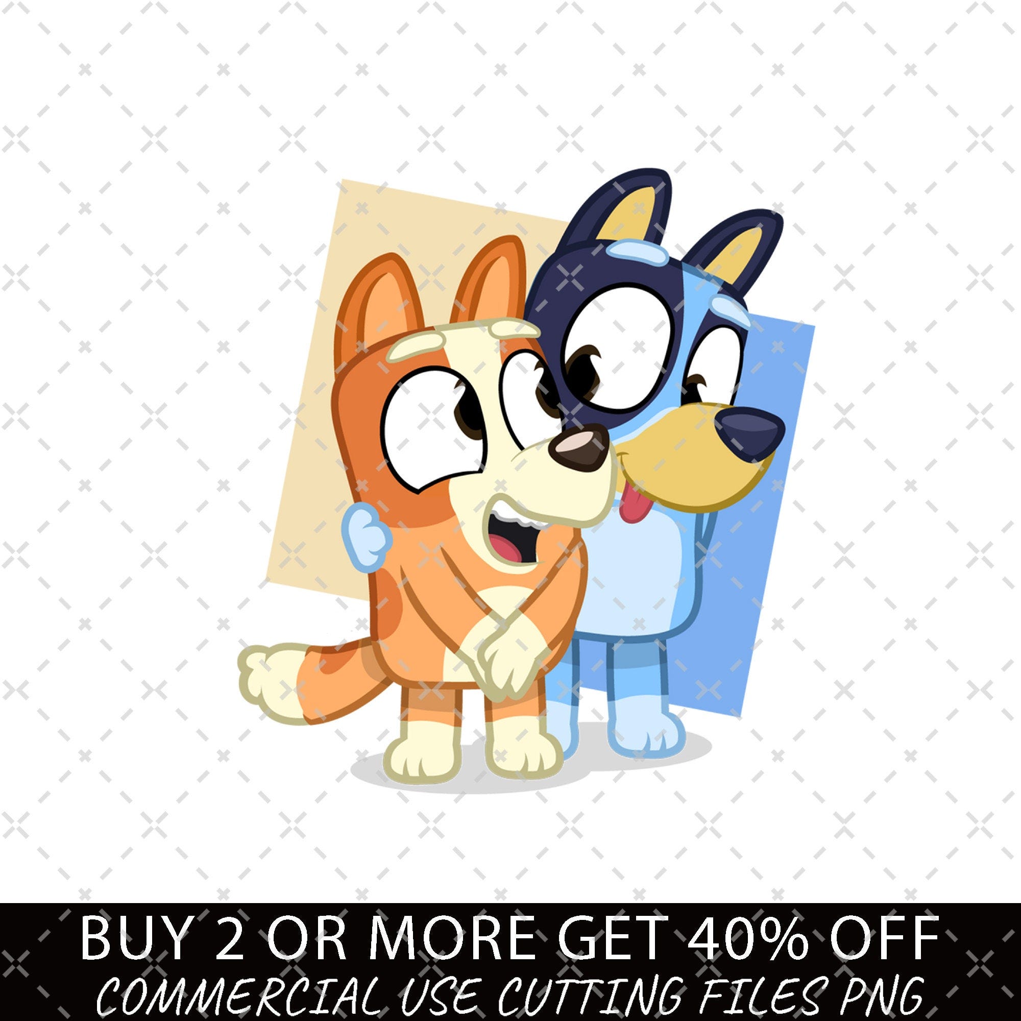 Bluey and Bingo Png, Bluey Friends Instant Download Png, Ready to Print Bluey Png File, Bluey And Friends Digital Png