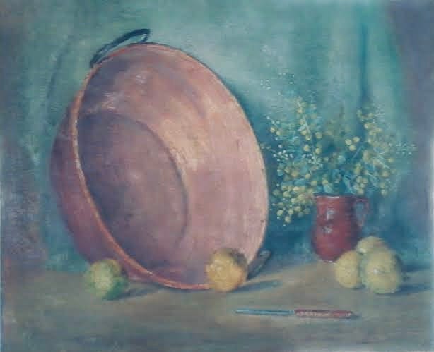 Acácia Mimosa, óleo sobre tela de Curt Freyesleben, 1962. Acervo de Karin Helena van Wilpe. 