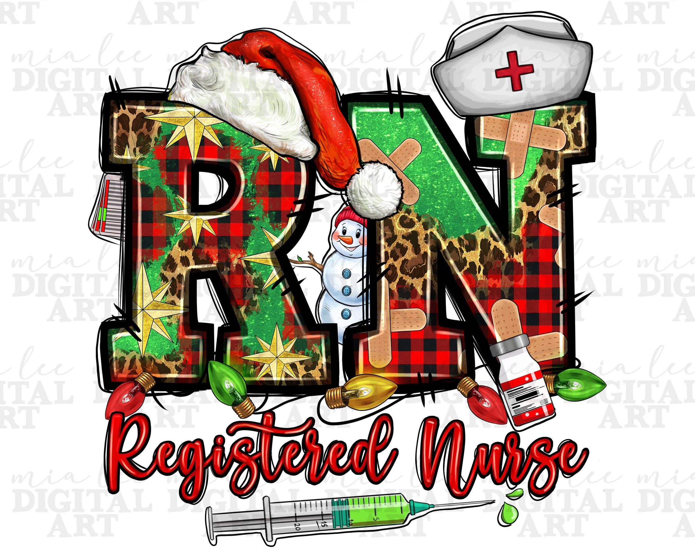 RN Registered Nurse png sublimation design download, Merry Christmas png, Happy New Year png, western RN png, sublimate designs download