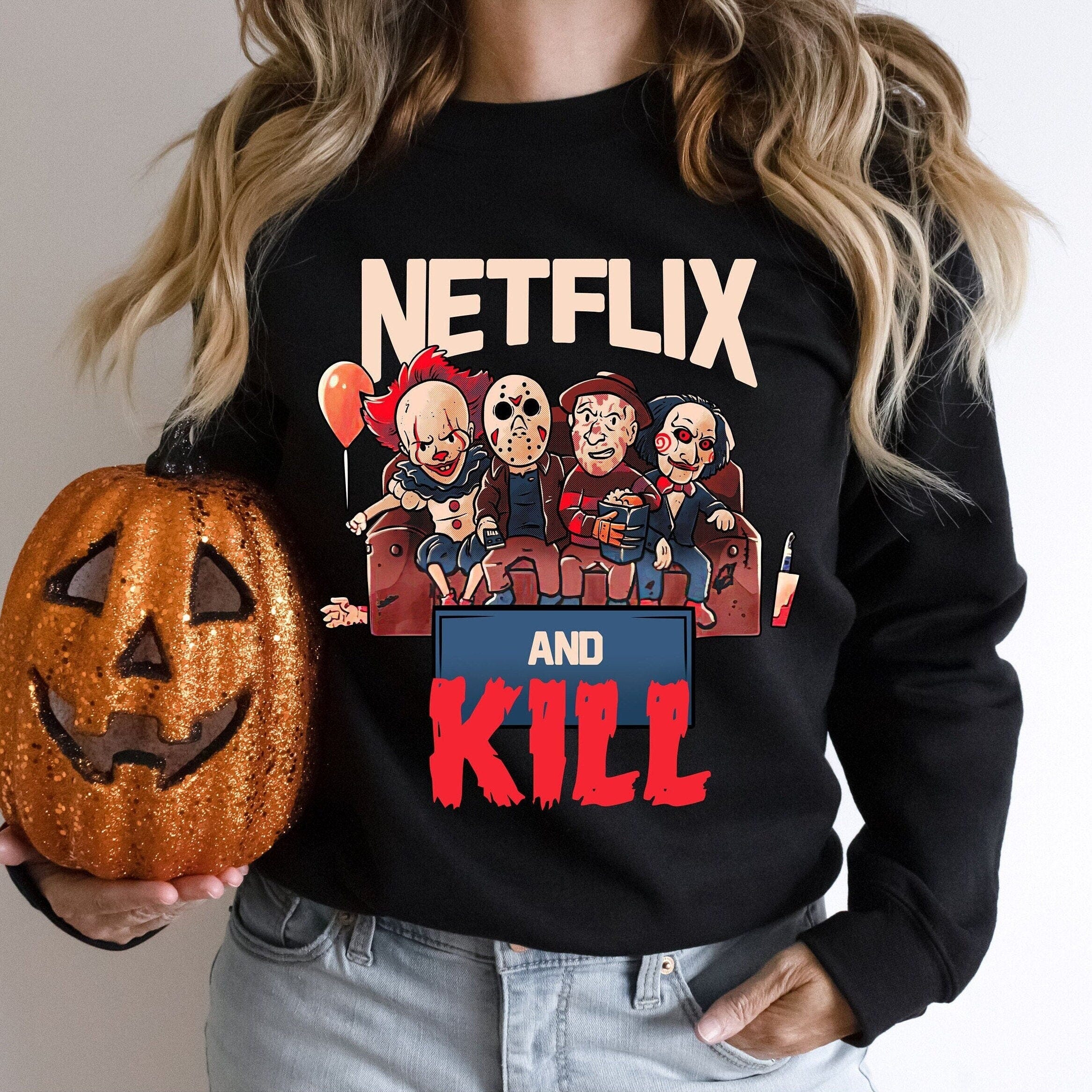 Horror Halloween png, retro Halloween sublimation design, trendy Halloween shirt design, scary movie png, digital download