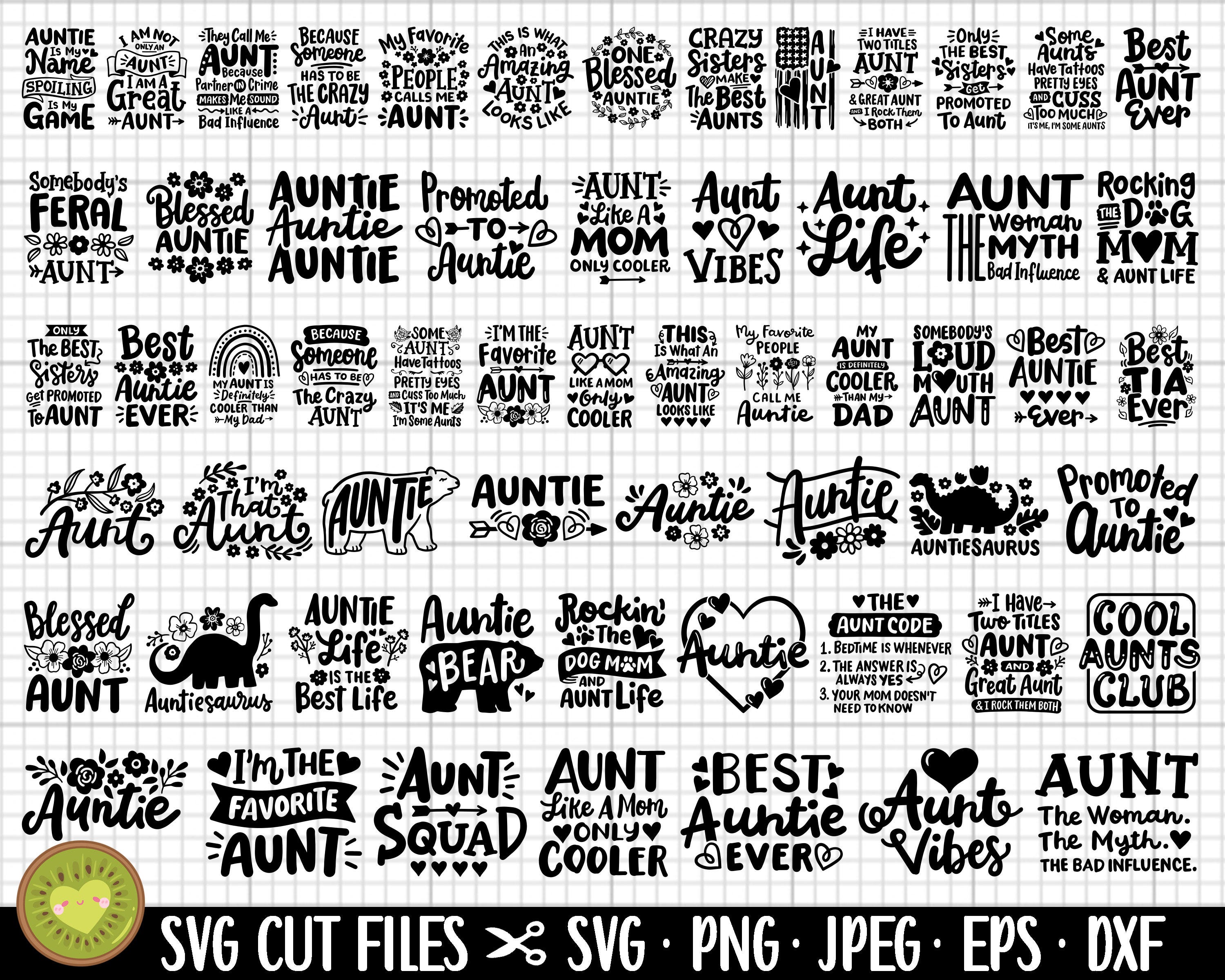 aunt svg bundle cricut auntie svg bundle aunt png bundle free commercial use shirt design eps dxf jpeg jpg vector sublimation