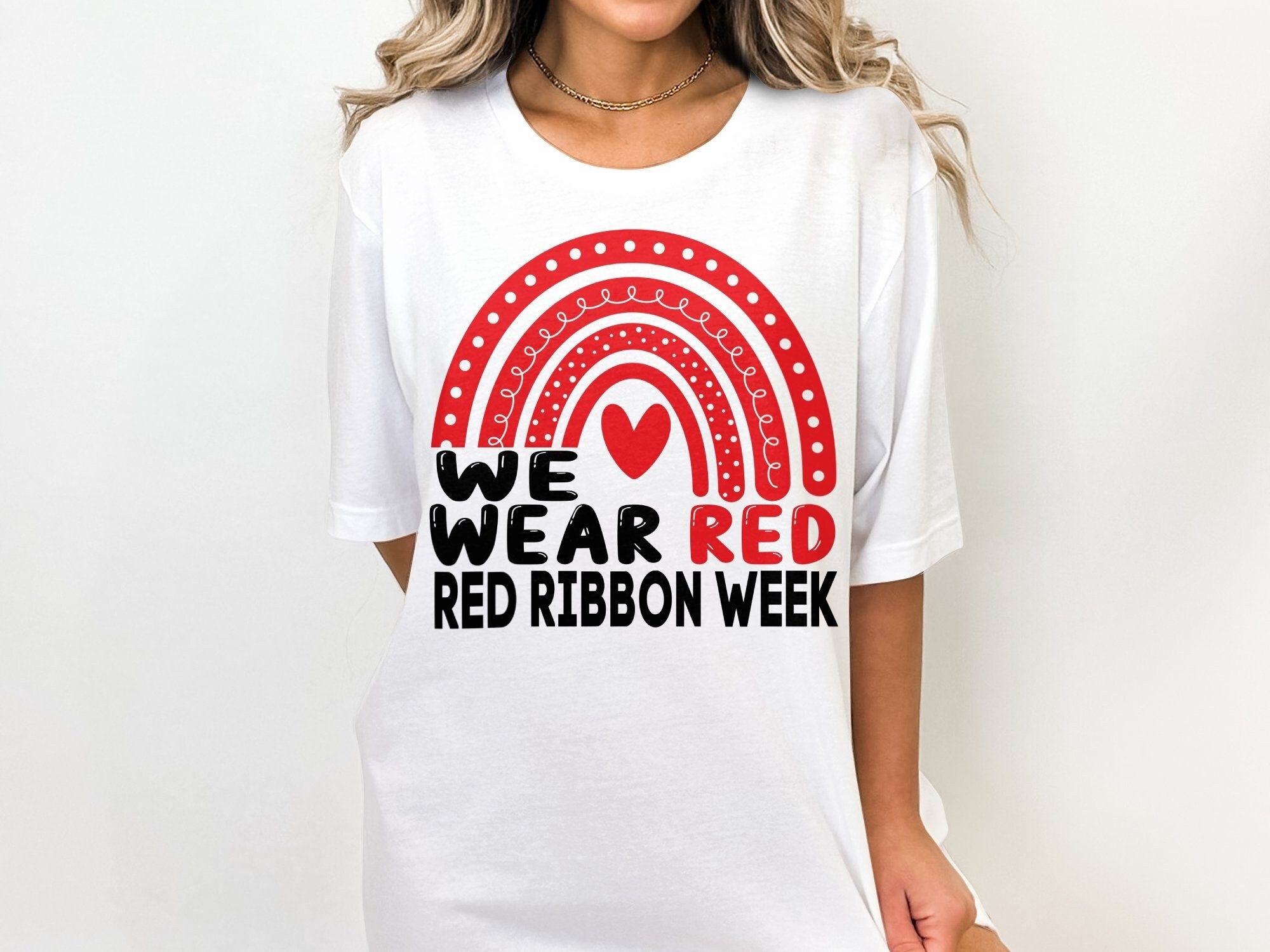Red Ribbon Week Svg Png, We Wear Red Svg, Drug Free Svg, Red Ribbon Week Awareness Svg Cricut Sublimation Design