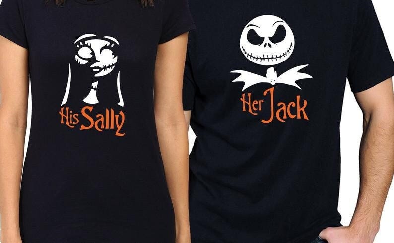 His Sally Her Jack Couples Set Cut Files | Cricut | Silhouette Cameo | Svg | Digital  PDF | Eps | DXF | PNG | The Nightmare Before Christmas