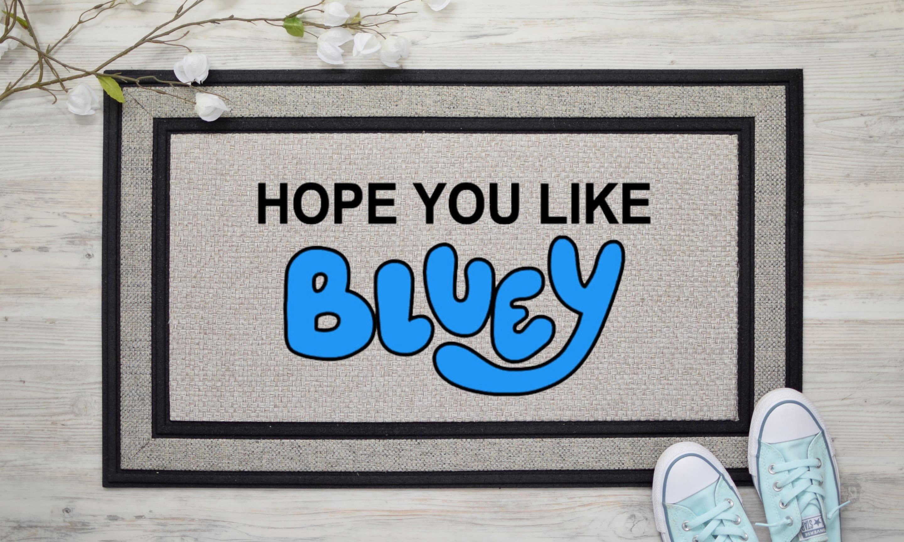 Hope you like Bluey Doormat, Bluey Door Sign, Cartoon Doormat, Bluey Show 2, Bluey Gift, Bluey Friends, Bluey Mom Life, Running on Bluey