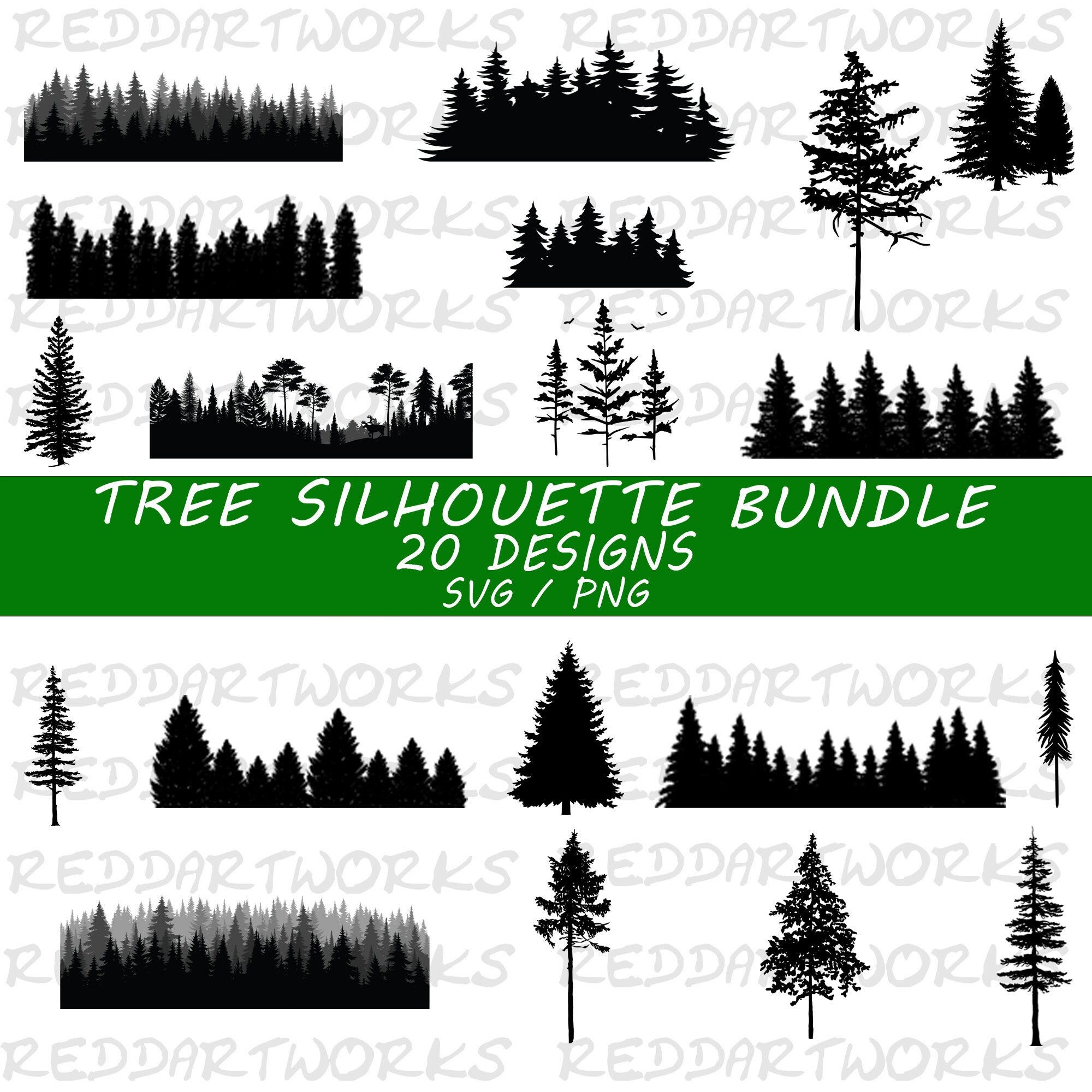 Tree Silhouette Svg| Pine tree svg| Pine tree silhouette| Evergreen tree svg| Pine tree Cricut| Pine tree clipart| Pine tree cutfile