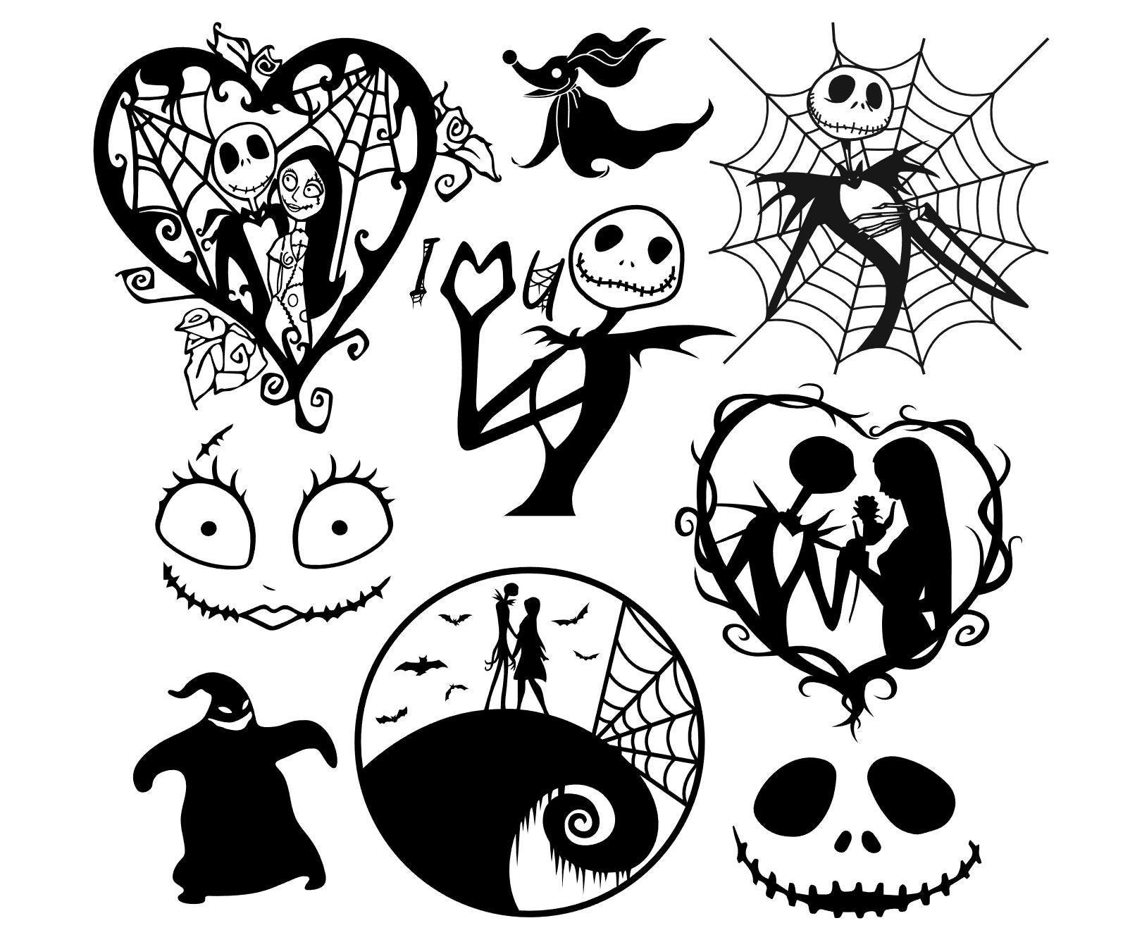 Nightmare Before Christmas Bundle for Cricut, Silhouette, Laser Engraving - SVG
