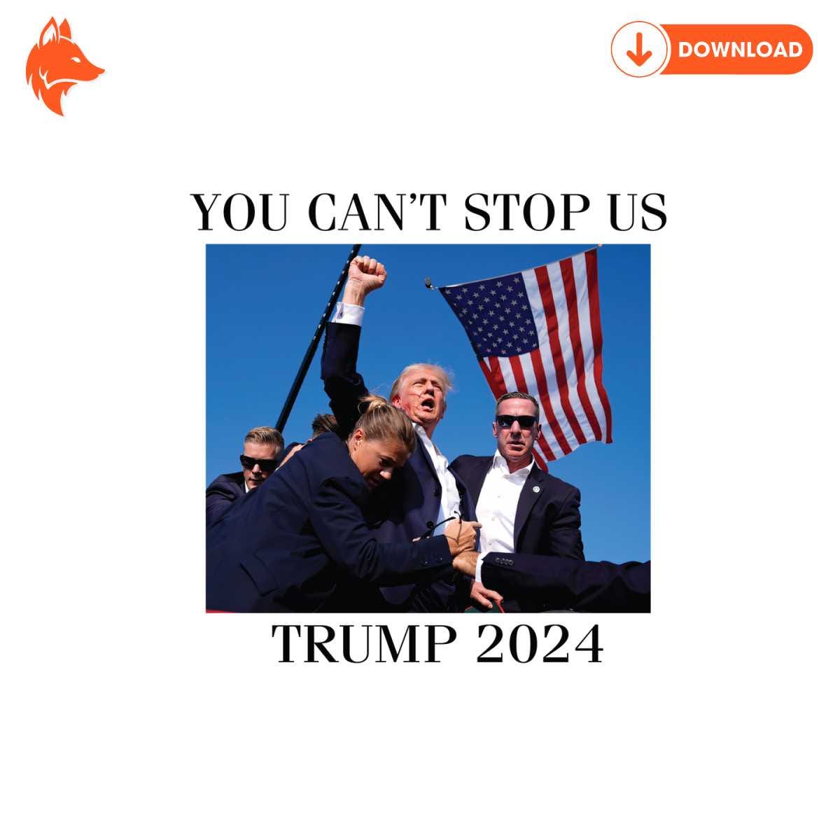 Free Trump 2024 You Cant Stop US PNG