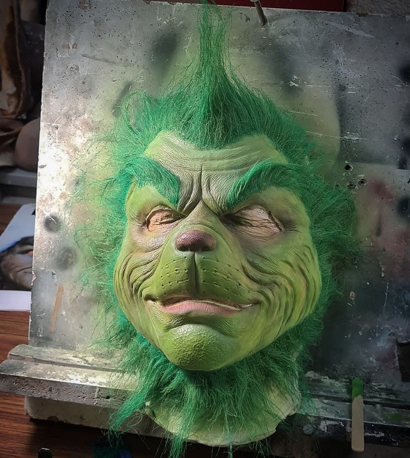 HADEMADE GRINCH MASK (latex prosthesis)