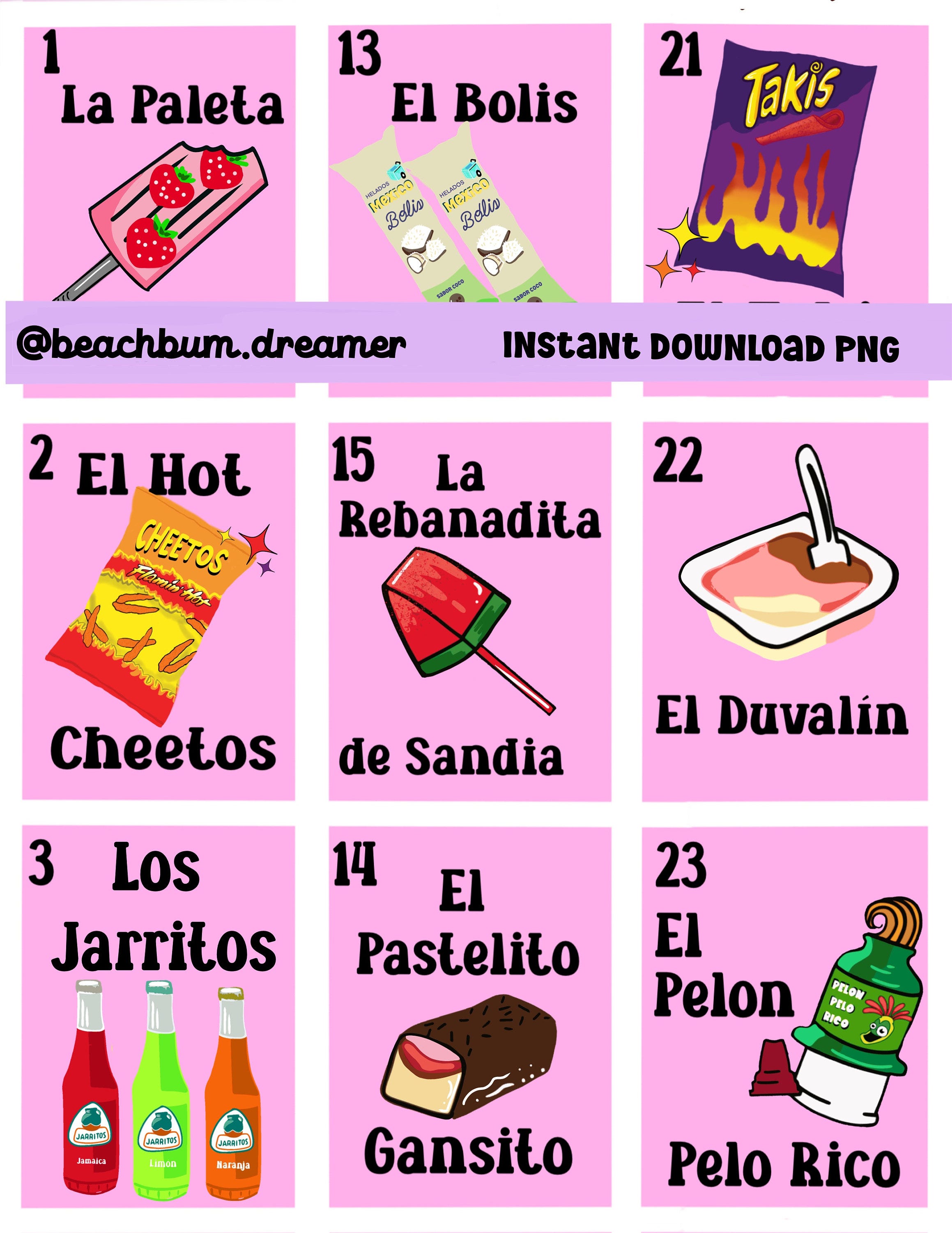 Loteria tshirt, Mexican candy, mexican snacks PNG digital download, Sublimation dtf, file