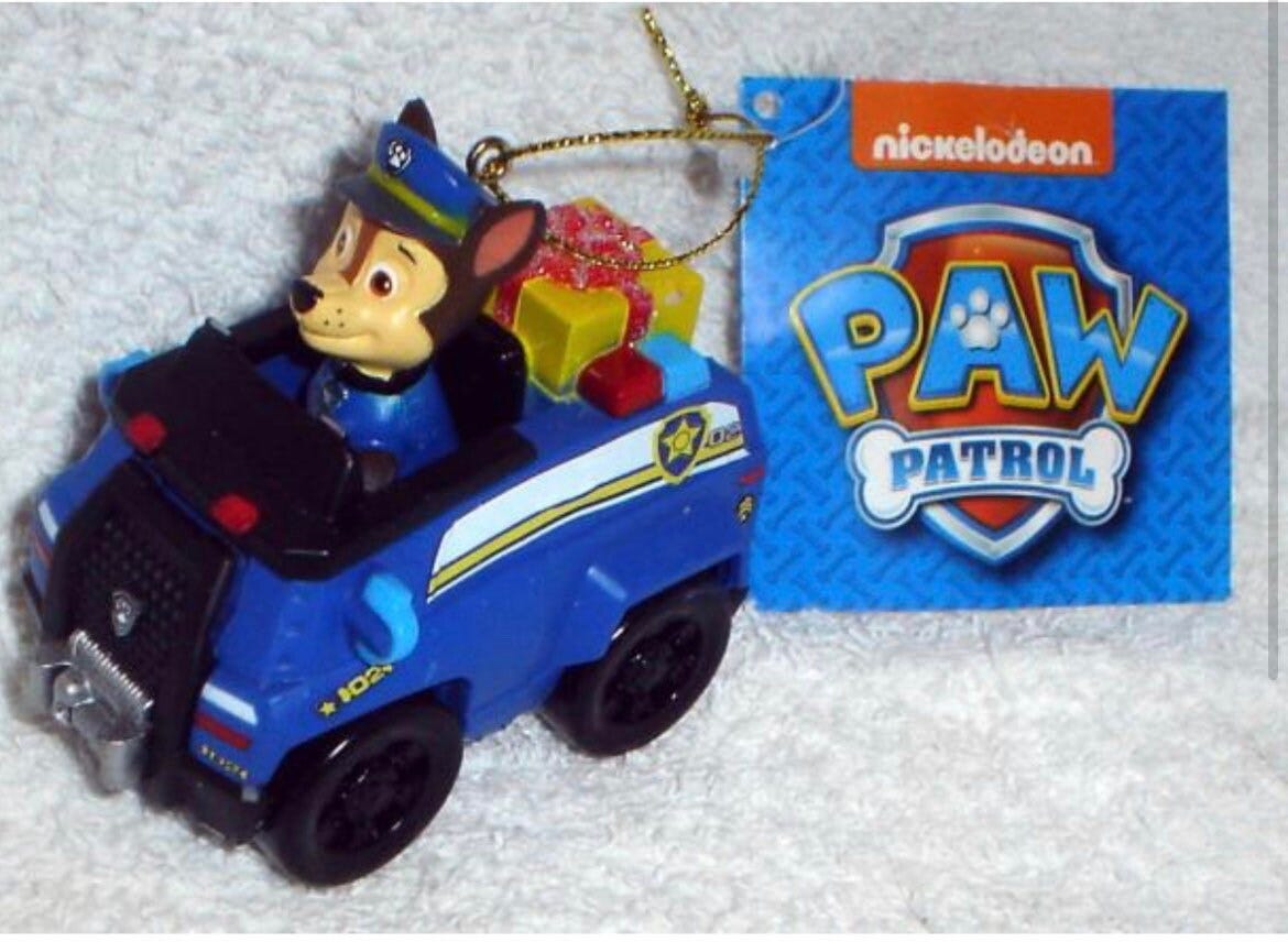 Paw Patrol Chase Police Dog in police car Christmas Ornament
