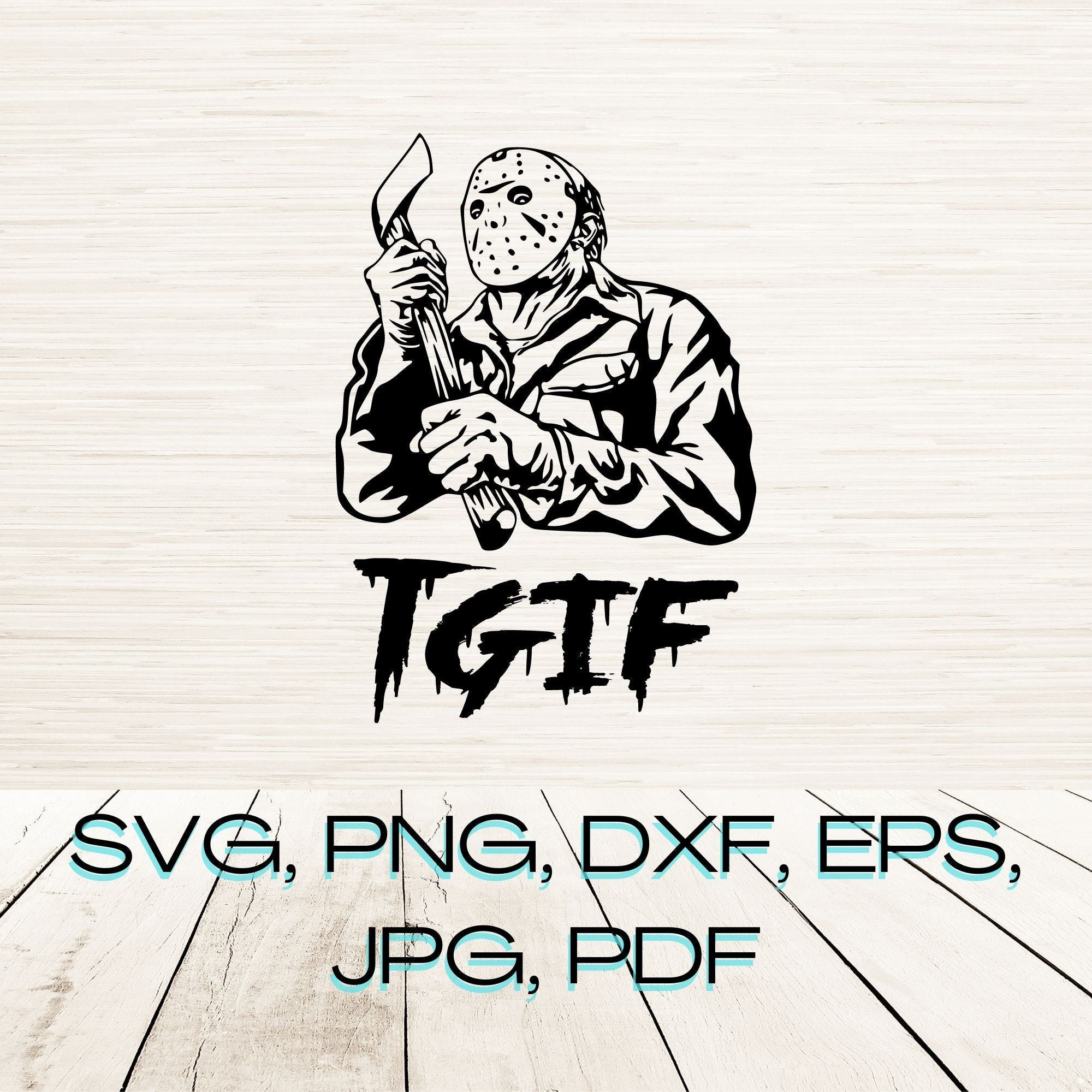 Jason Vorhees Svg Instant Digital Download | Png Jpg Dxf Logo Silhouette | Homemade Halloween decor | Laser Engraving | Scary Sublimation