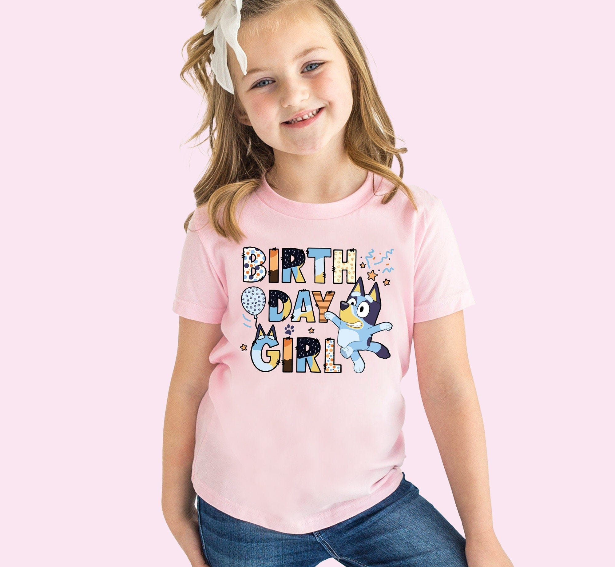 Birthday Girl Shirt Blue Shirt Birthday Gift For Kids Birthday Party Tee Blue Family Matching Shirt For Girls Birthday Party Outfit Cute