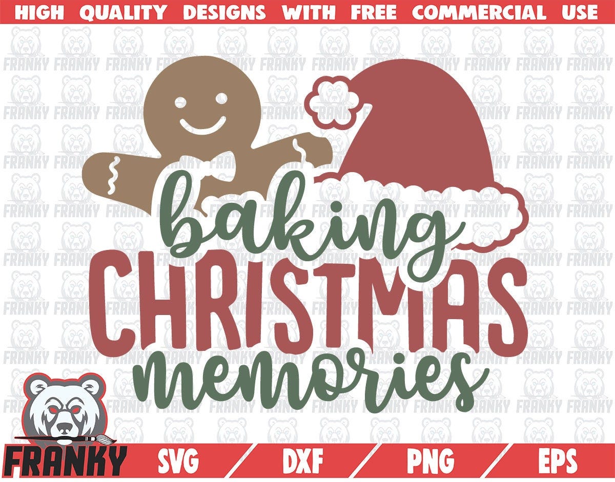 Baking Christmas memories SVG - Cut file - DXF file - Christmas Cooking SVG - Christmas pot holder - Christmas kitchen svg - Cookies svg