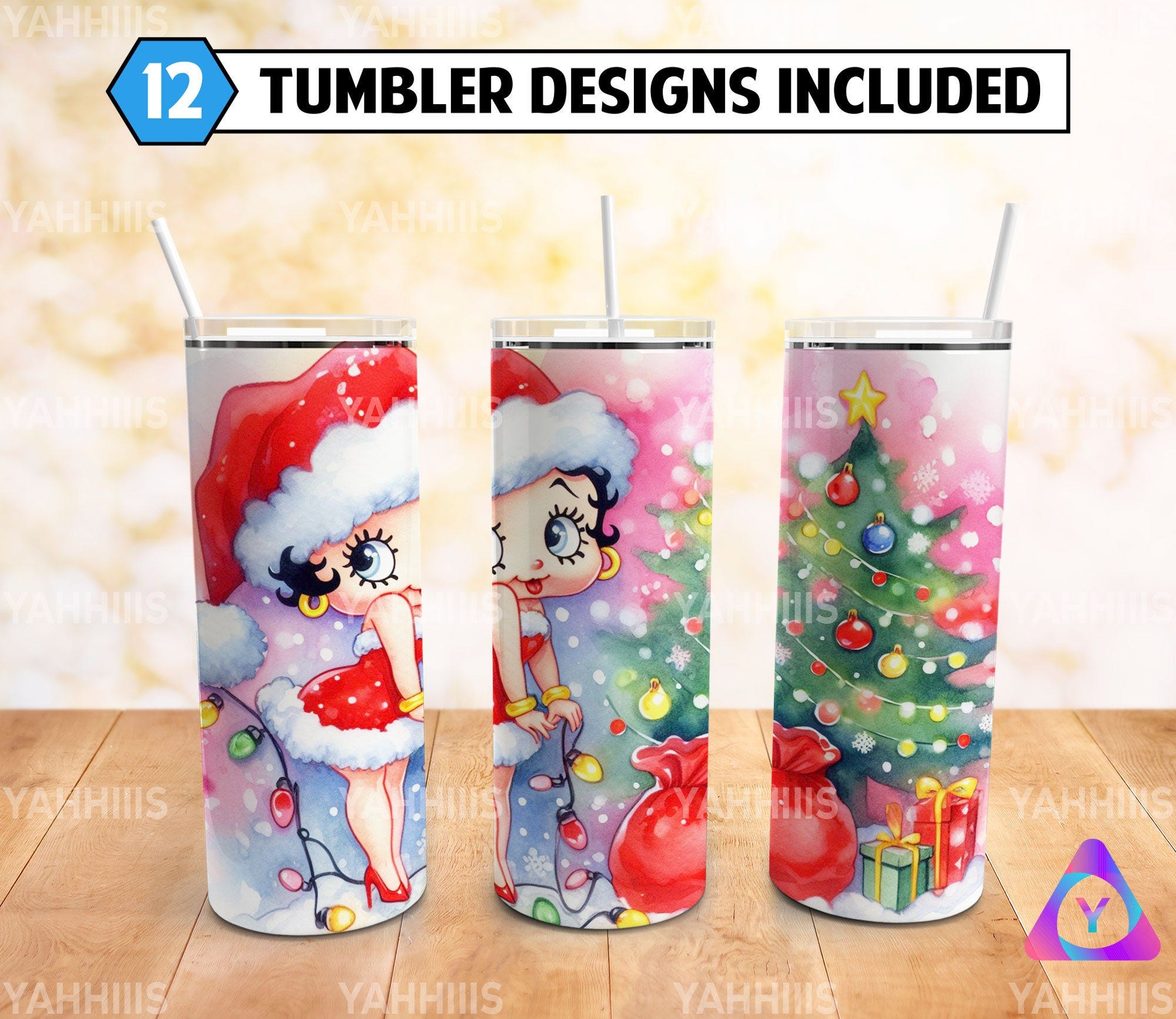 Cartoon Christmas Skinny Tumbler 20 oz Sublimation Design PNG - Movie Character Tumbler Straight and Tapered PNG