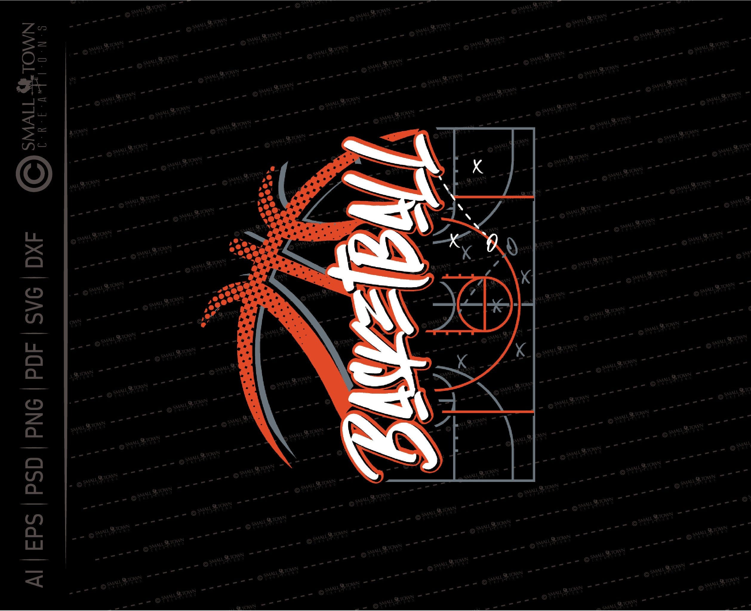 Basketball SVG // Basketball Court // Basketball Team // Basketball Coach // Â© SmalltownNEcreations 11.3.23