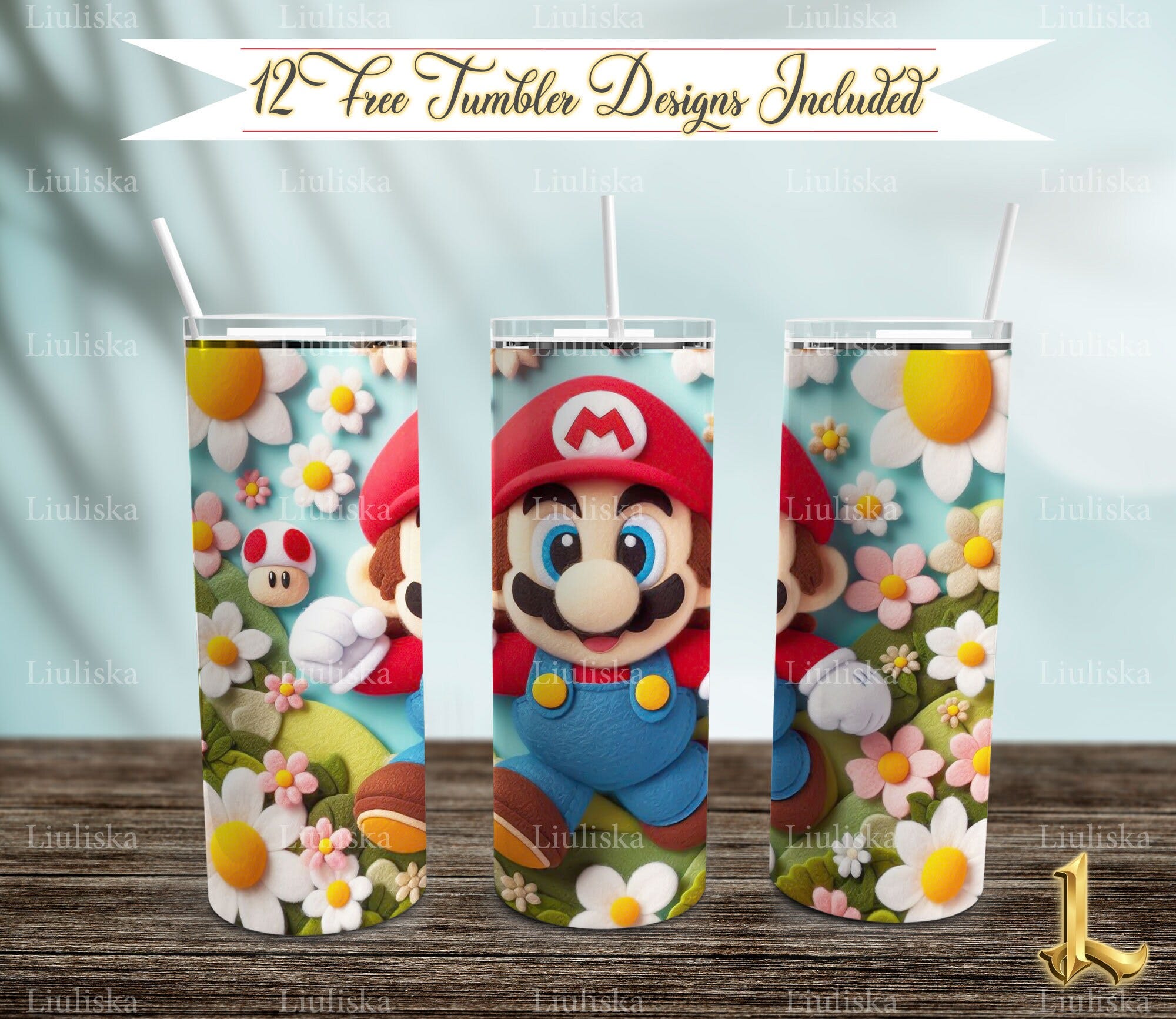 Cartoon Skinny 20 oz Tumbler Sublimation Design PNG - Movie Character Tumbler Straight and Tapered PNG Instant Download