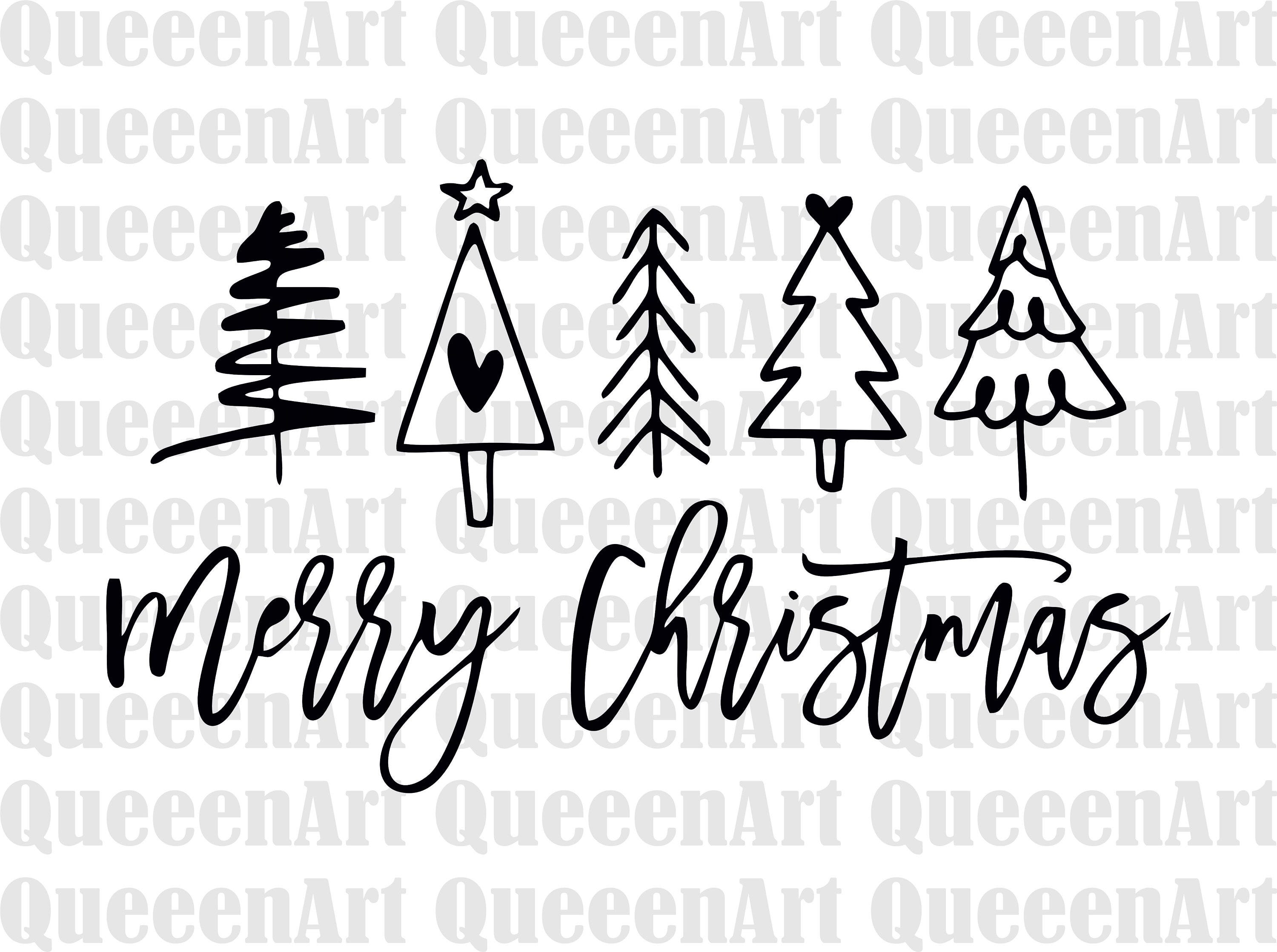 Christmas Trees SVG, Merry Christmas SVG , Christmas Trees Cut File, Clip Art, For Cricut | svg jpg png eps