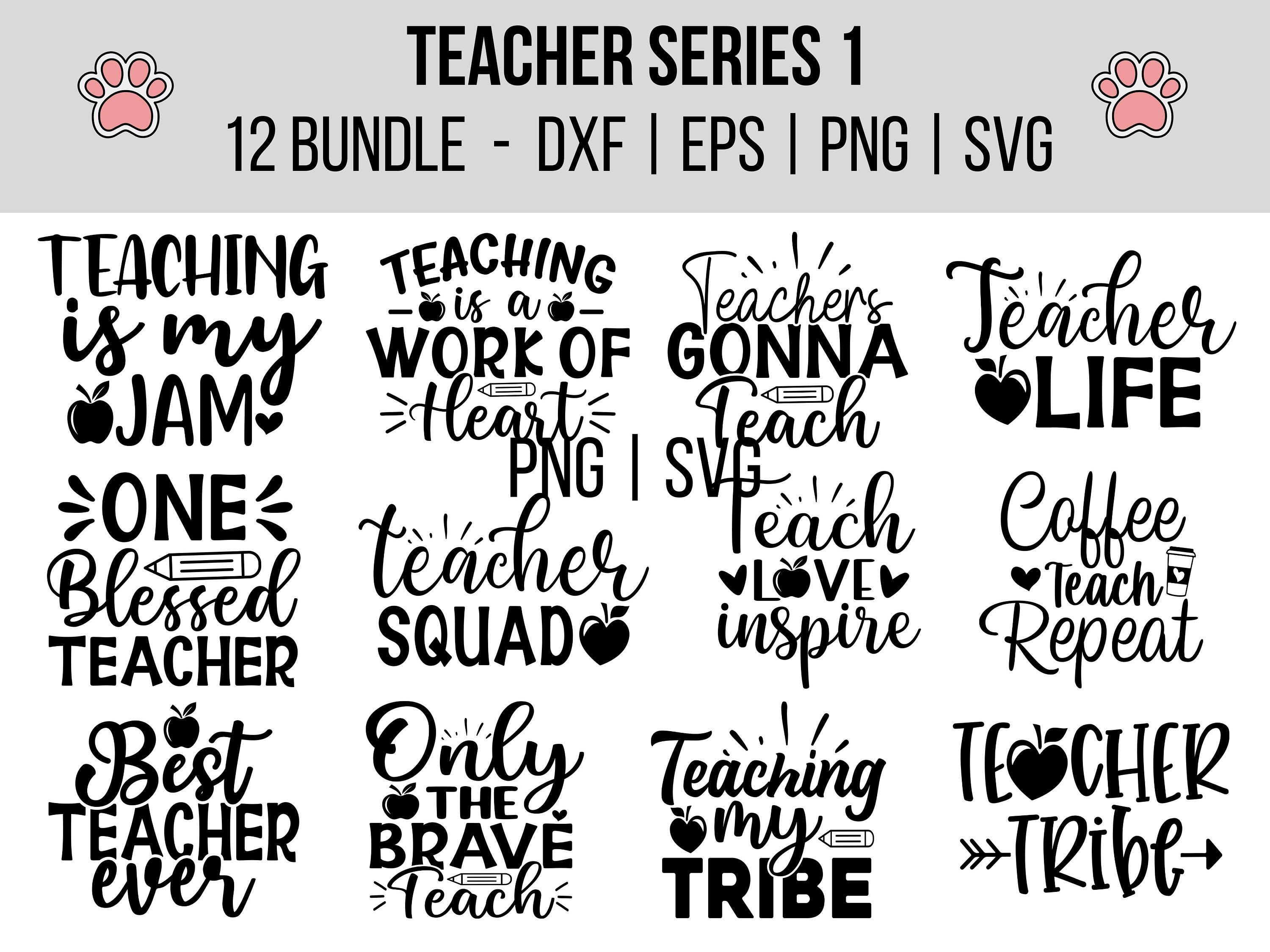 Teacher Series 1 | Teacher Svg Bundle, Teacher Svg, School Svg, Teacher Life Svg, Back to School Svg, Teacher Appreciation Svg