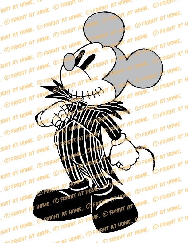 Mickey Mouse as Jack Skellington from Nightmare Before Christmas SVG for Cricut