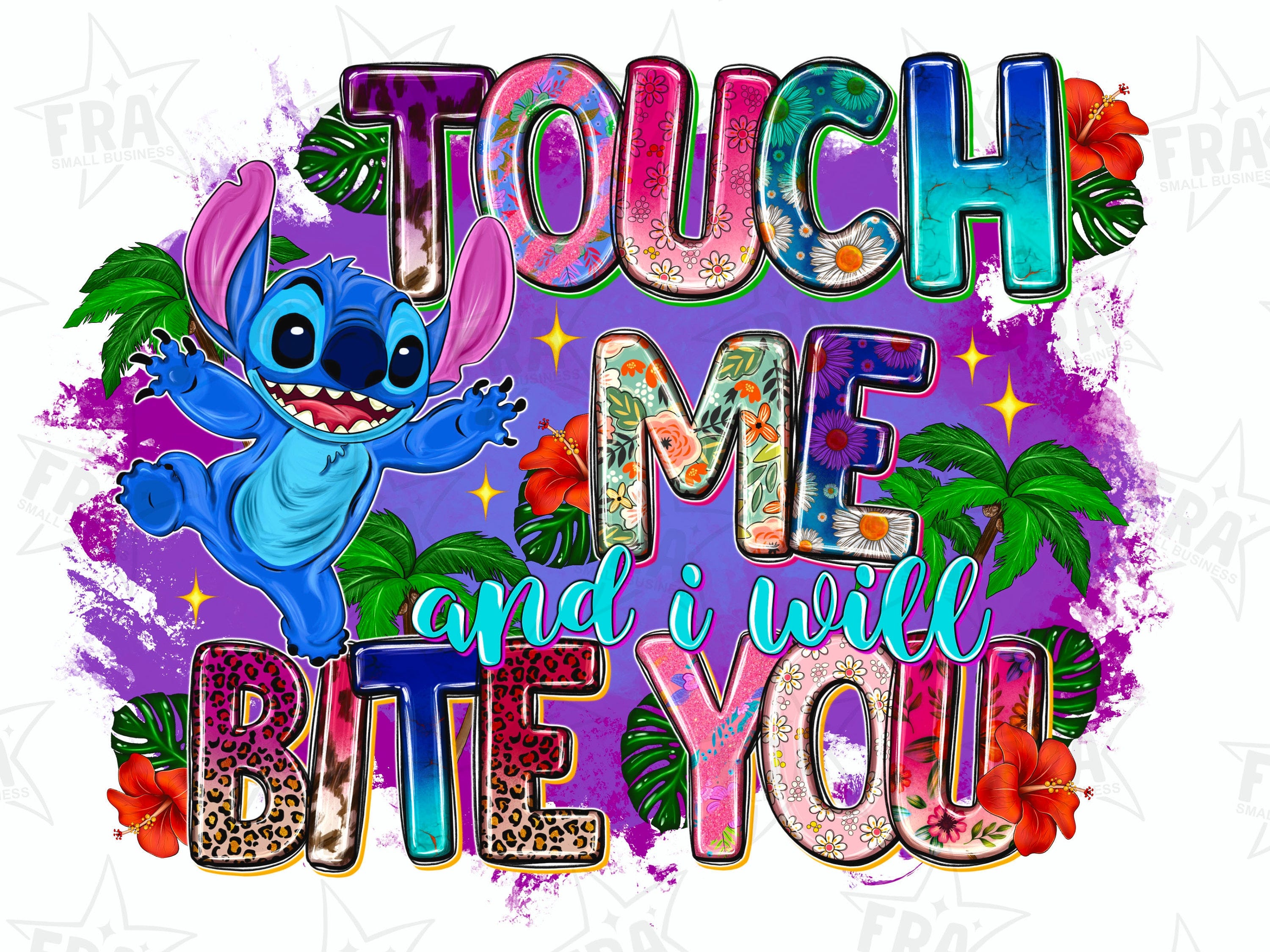 Touch me and i will bite png sublimation design download, hand drawn Stitch png, cute Stitch png, sublimate designs download